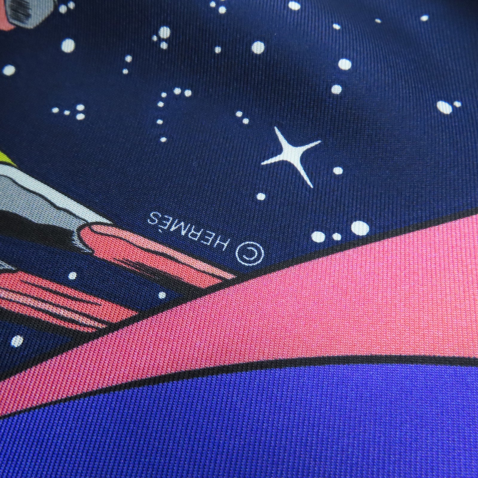 HERMES 絲質Scarf絲巾藍色/綠色