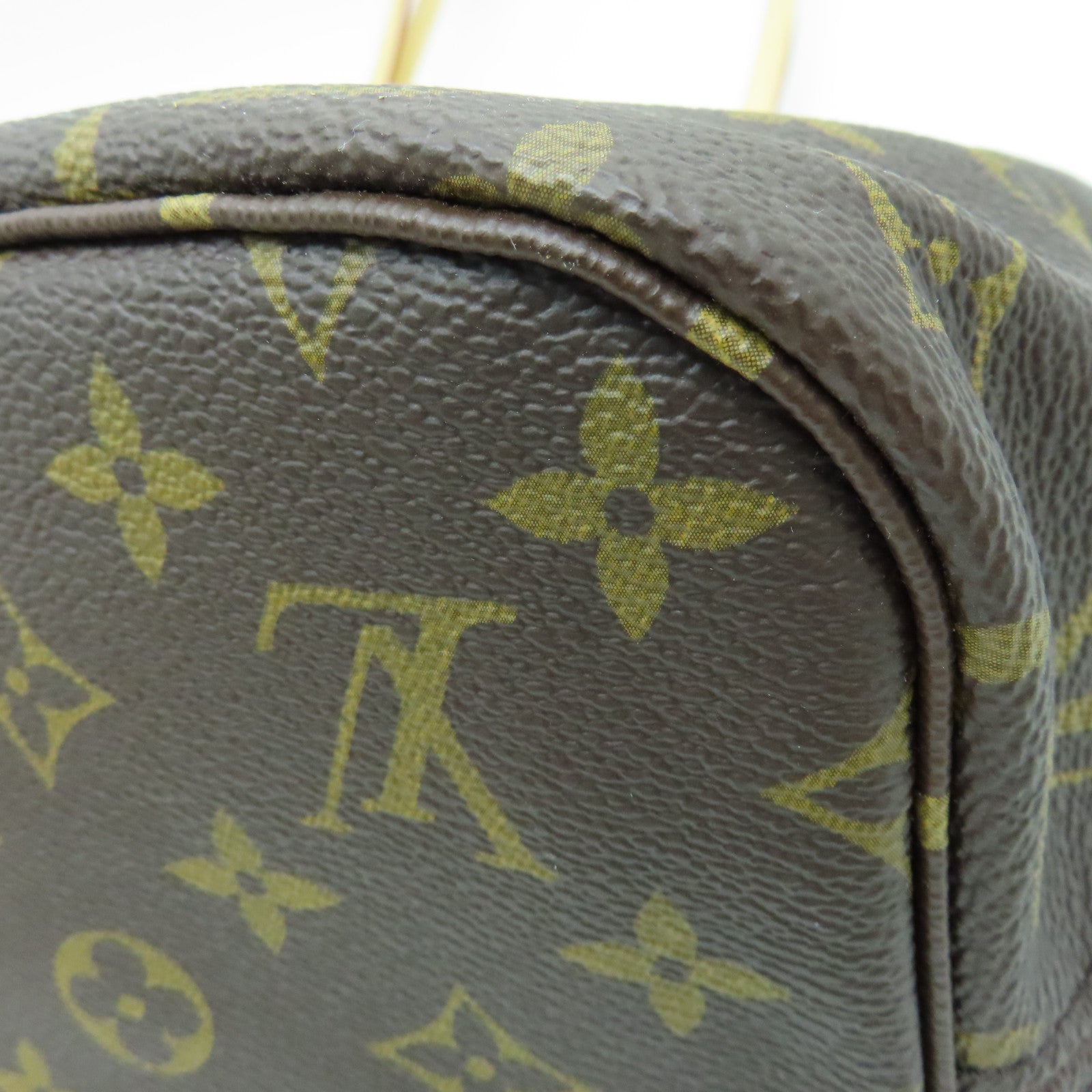 LOUIS VUITTON Monogram Neverfull MM金扣手挽袋/肩背袋啡色