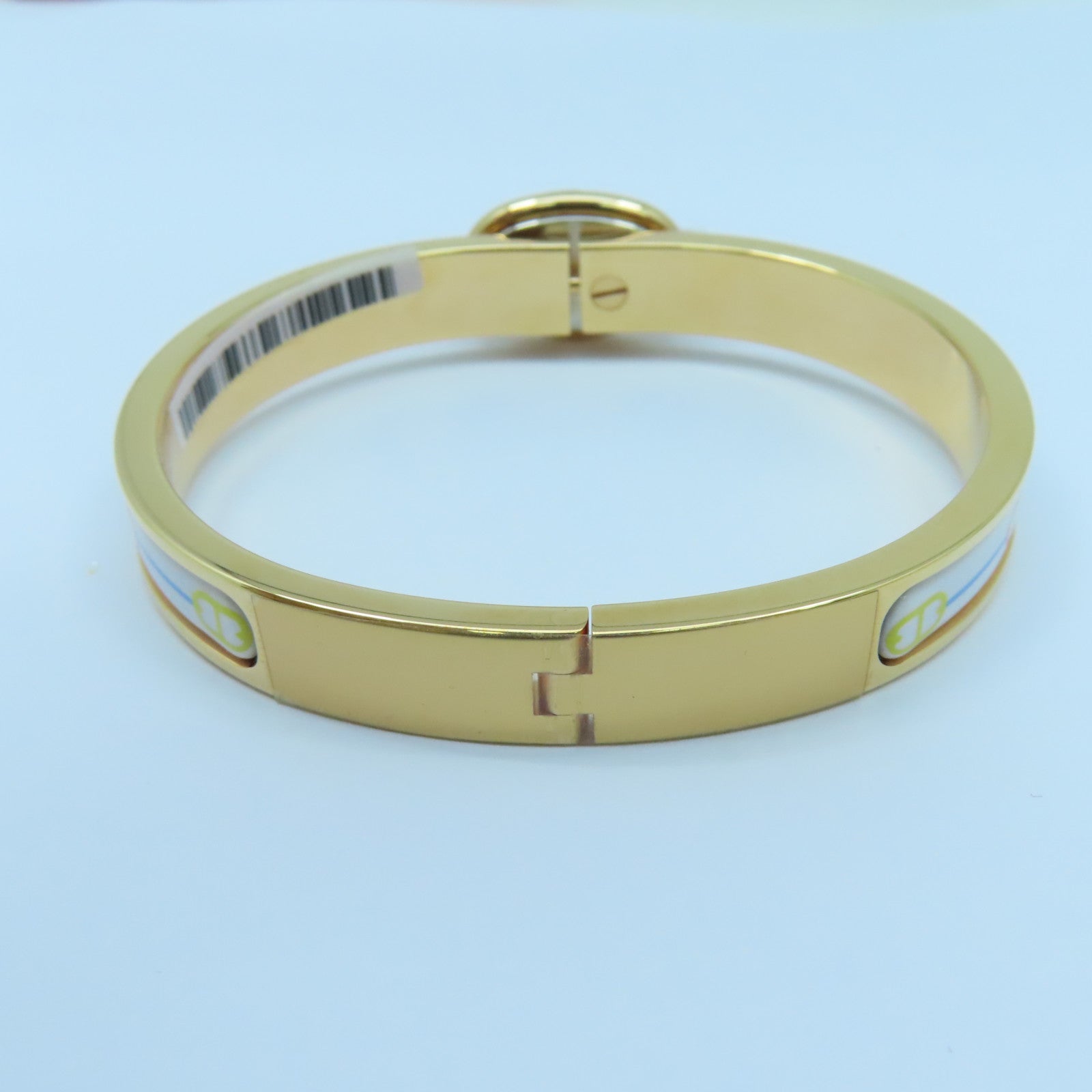 HERMES 金屬/琺瑯Bangle手鐲白色/多色