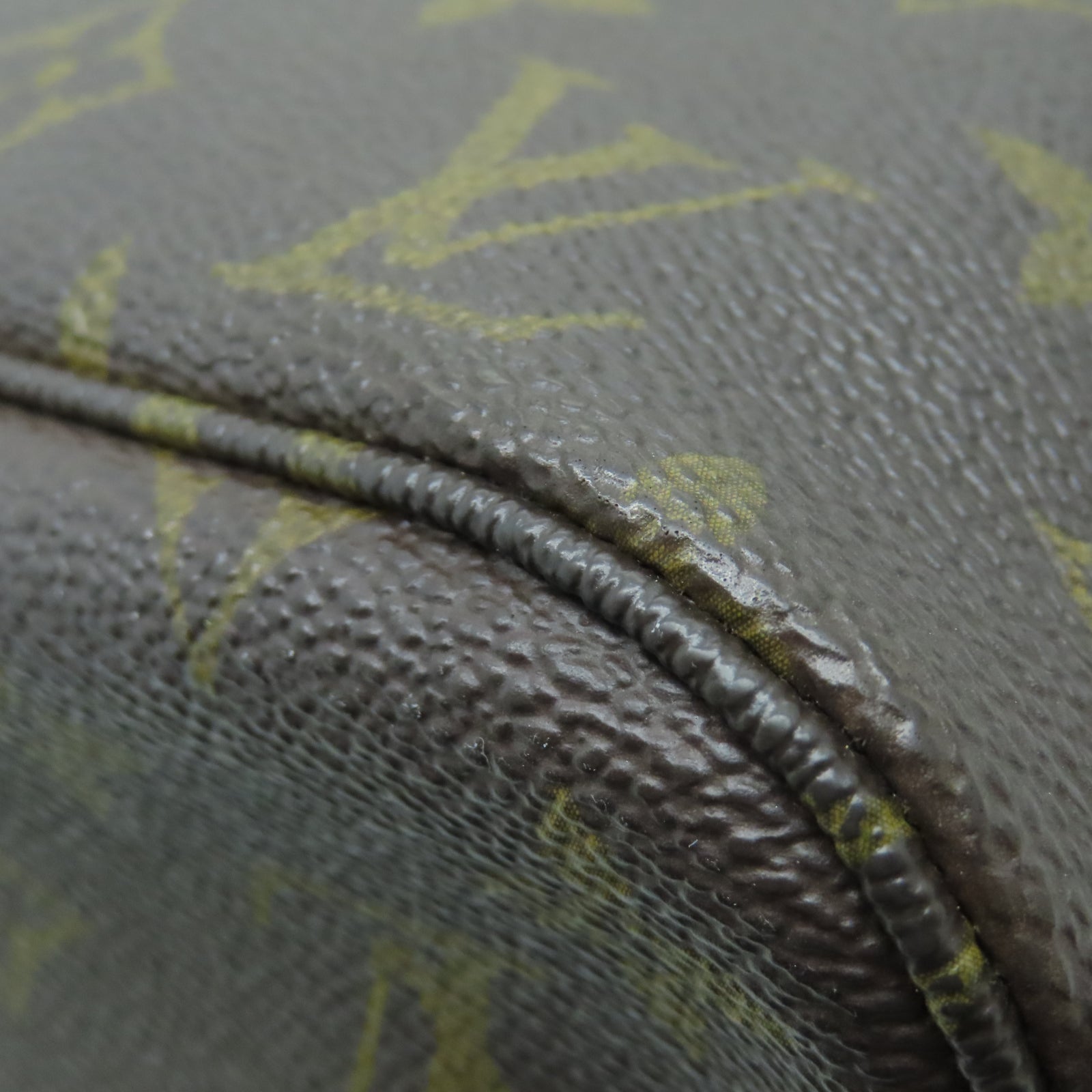 LOUIS VUITTON Monogram Neverfull MM金扣手挽袋棕色
