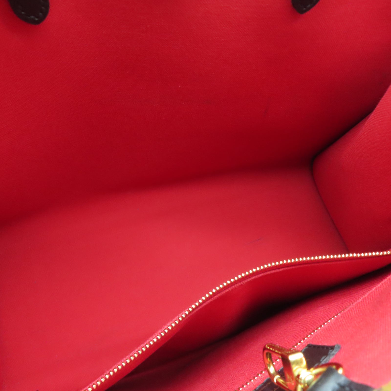 LOUIS VUITTON Monogram Giant On The Go MM金扣手挽肩背兩用袋棕色