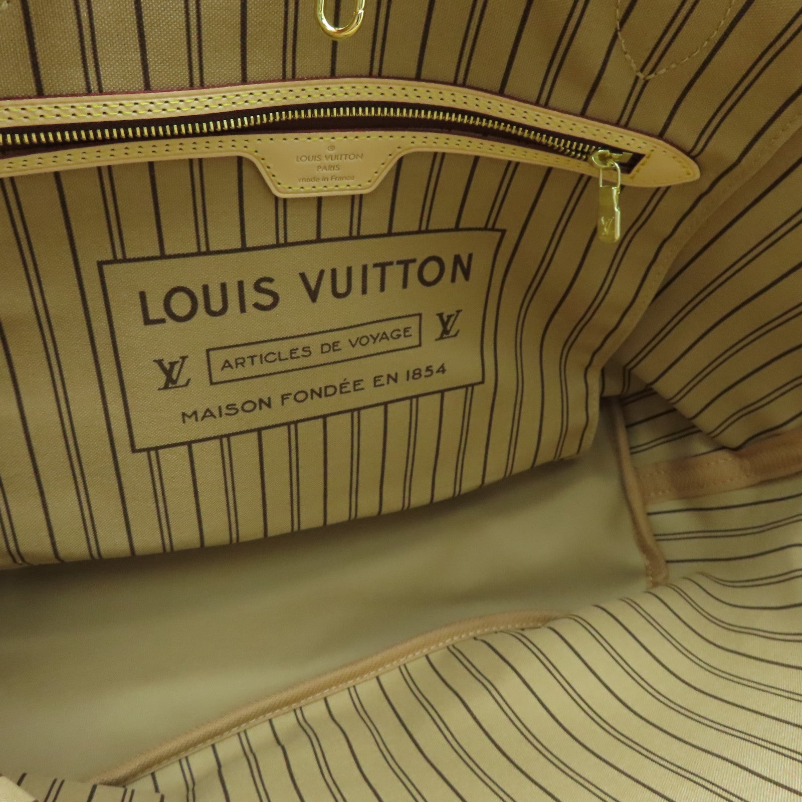 LOUIS VUITTON Monogram Neverfull MM金扣手挽袋/肩背袋啡色