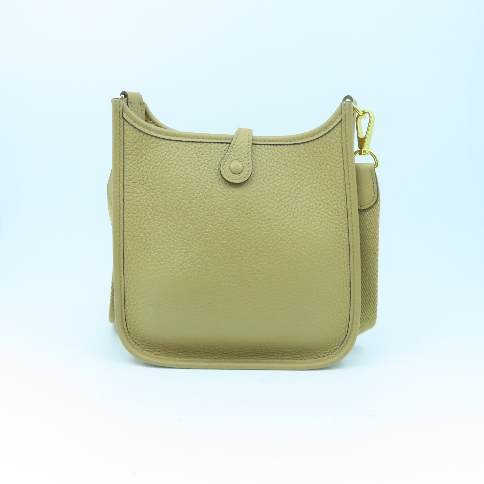 HERMES 【激減優惠】Clemence皮革Evelyne TPM金扣肩背袋棕色