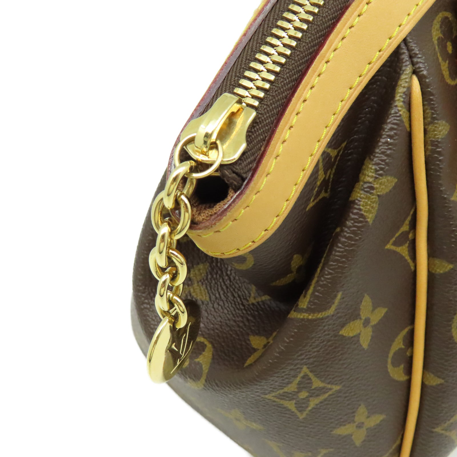 LOUIS VUITTON Monogram Tivoli PM Hand Bag金扣手挽袋啡色