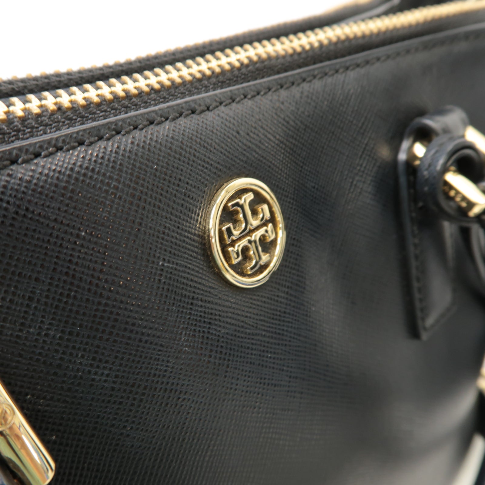 Tory Burch 牛皮皮革2 Way Shoulder金扣手挽肩背兩用袋黑色