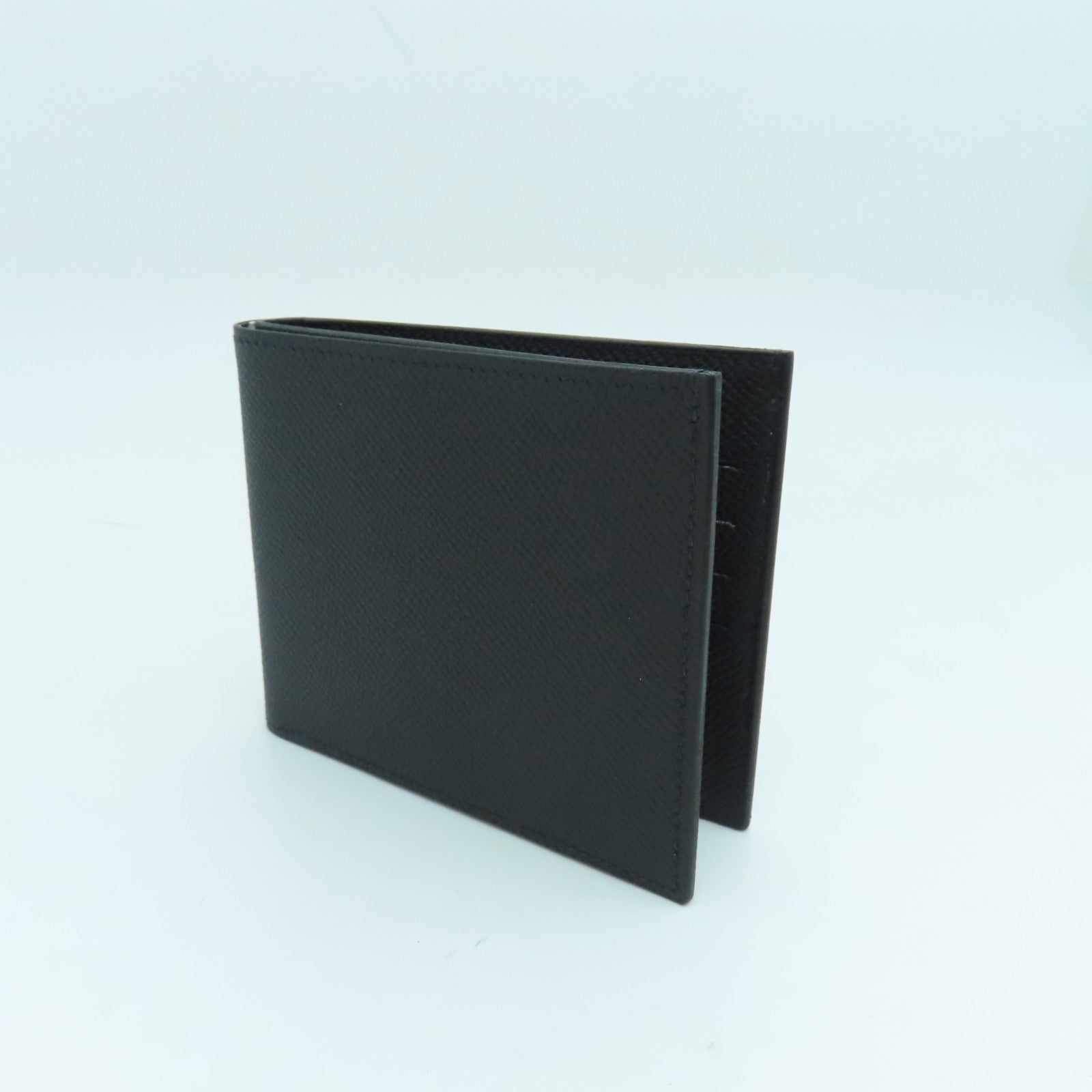HERMES Epsom皮革Citizen Twill Compact Wallet錢包黑色
