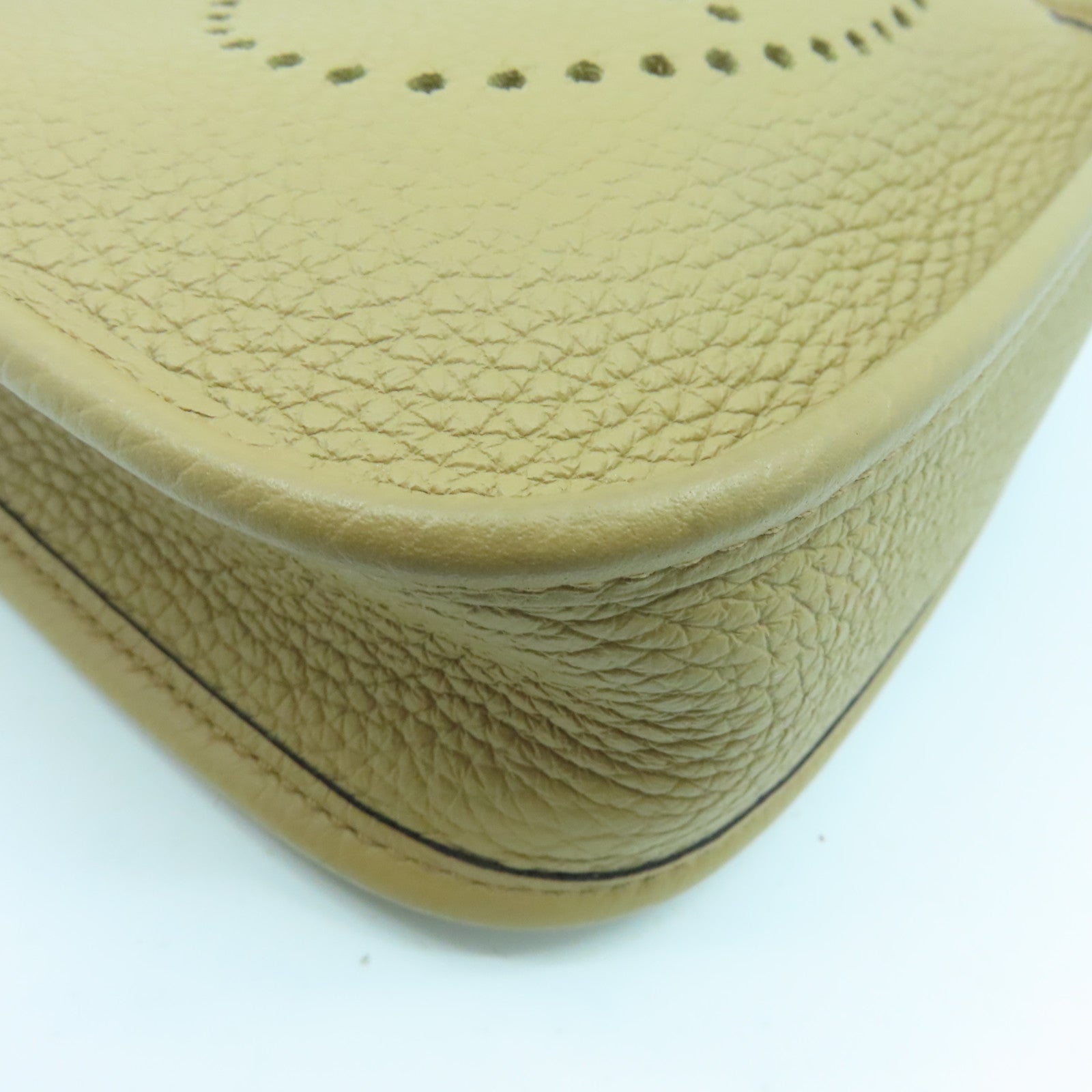 HERMES 【激減優惠】Clemence皮革Evelyne TPM金扣肩背袋棕色
