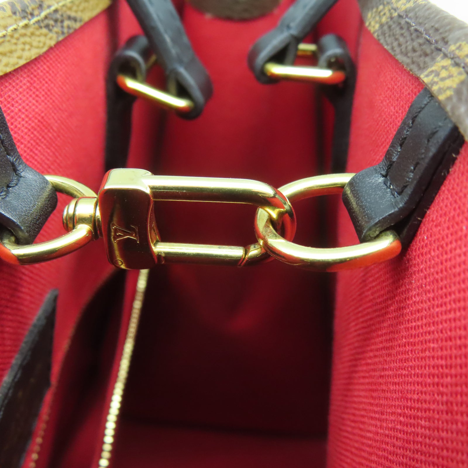 LOUIS VUITTON Monogram Giant On The Go MM金扣手挽肩背兩用袋棕色