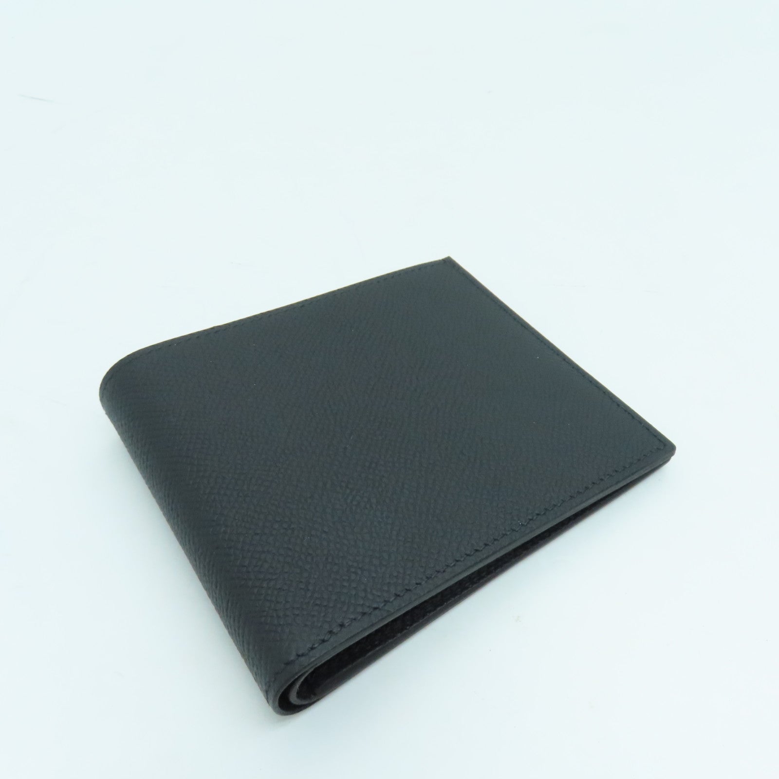 HERMES Epsom皮革Citizen Twill Compact Wallet錢包黑色