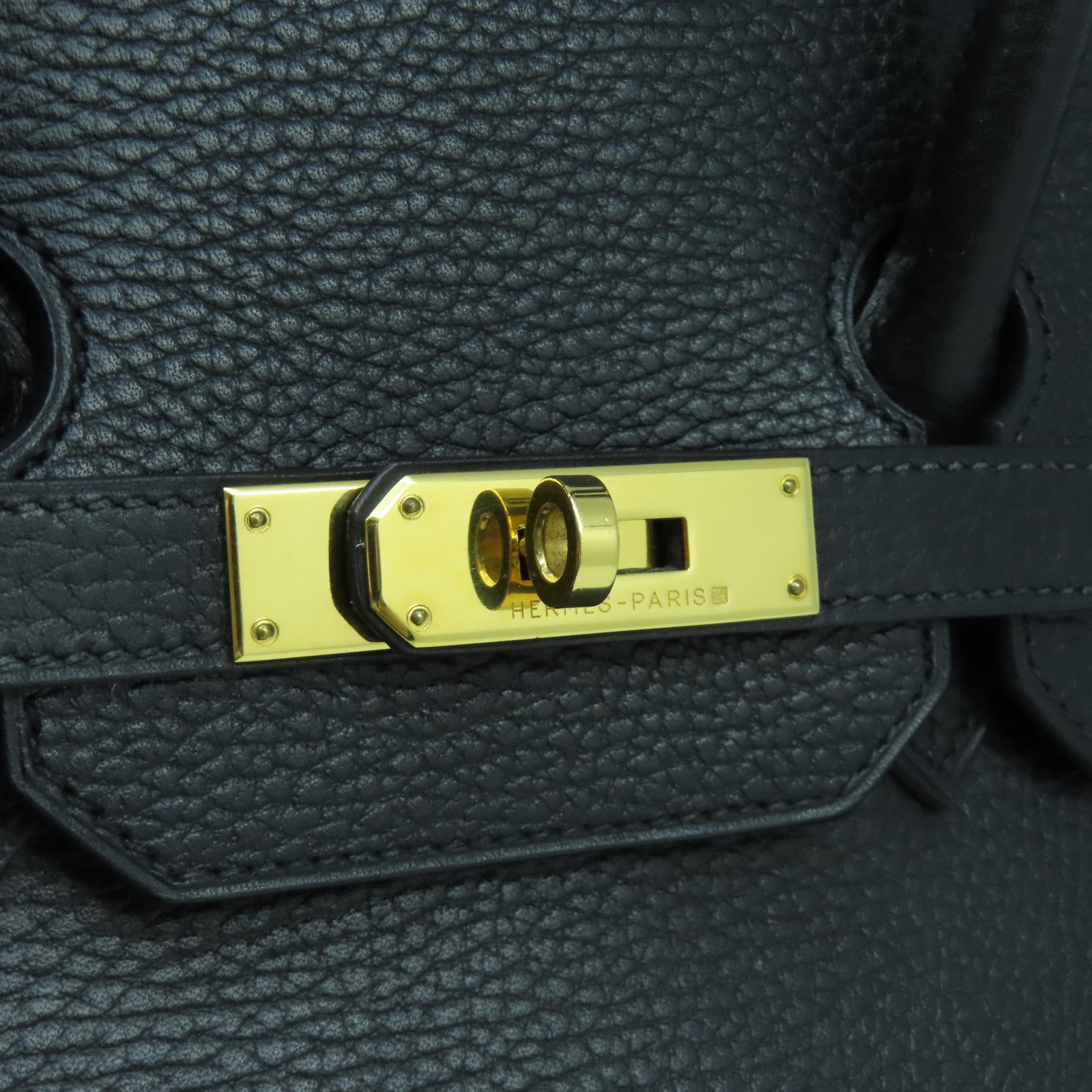 HERMES Ardennes皮革Birkin 35金扣手挽袋黑色