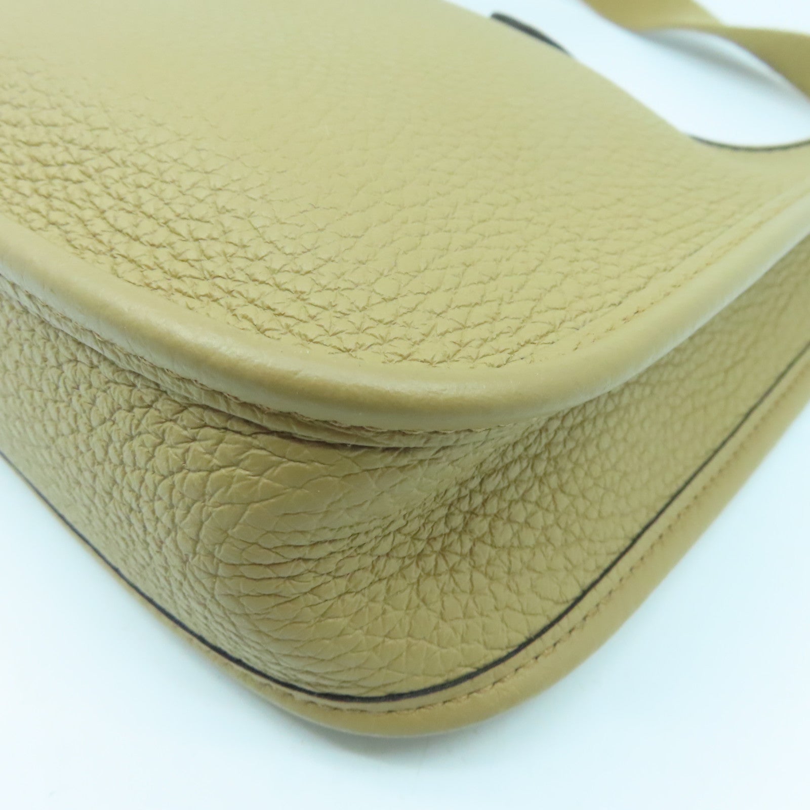 HERMES 【激減優惠】Clemence皮革Evelyne TPM金扣肩背袋棕色