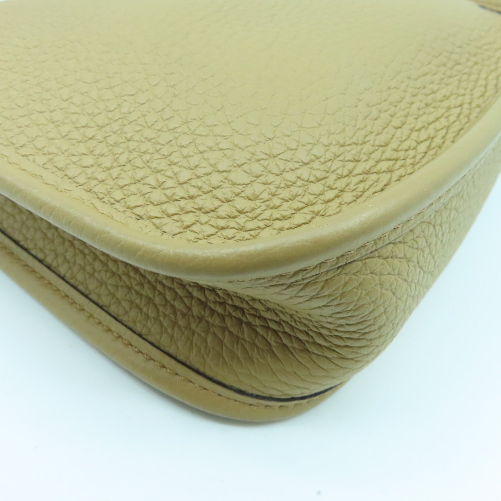 HERMES 【激減優惠】Clemence皮革Evelyne TPM金扣肩背袋棕色