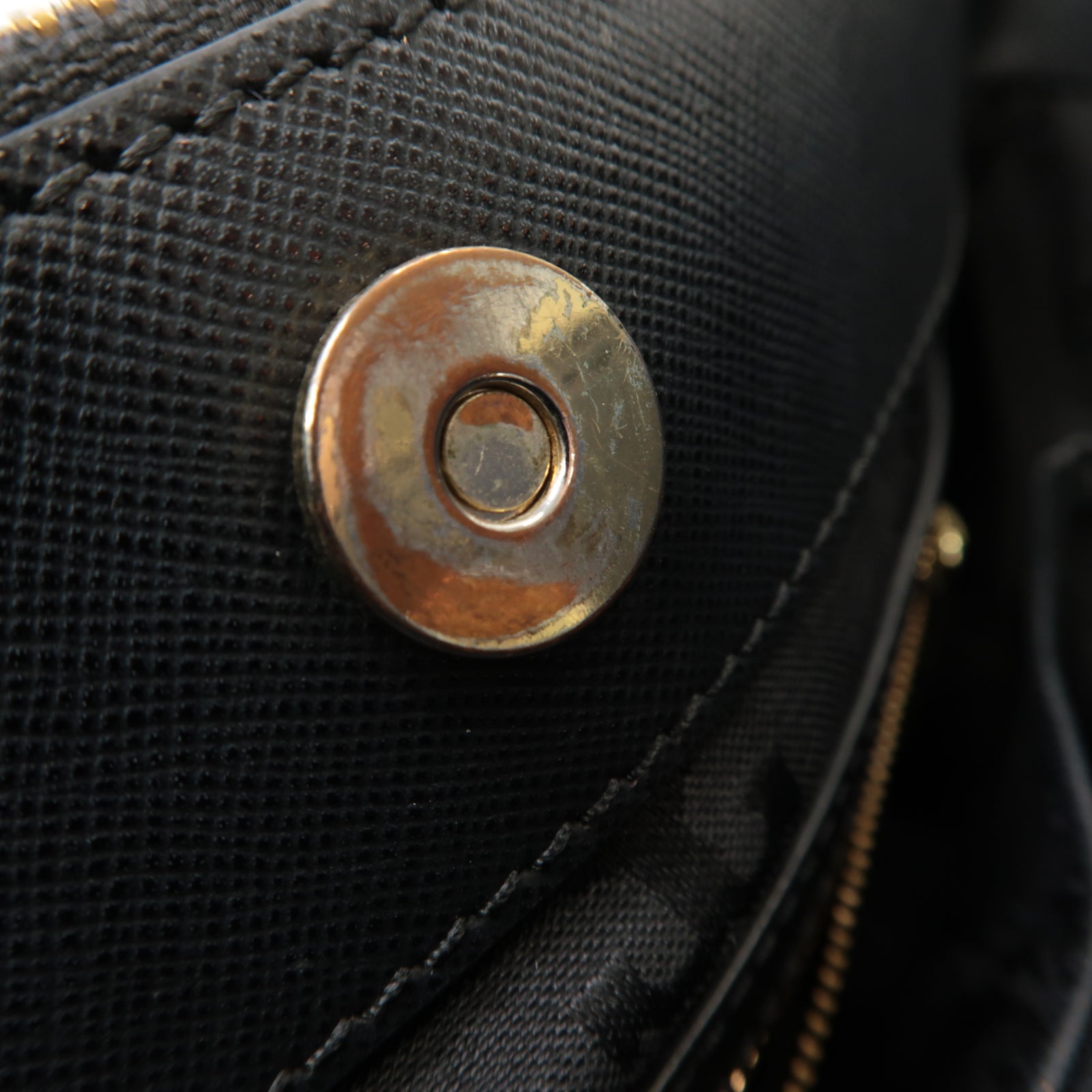 Tory Burch 牛皮皮革2 Way Shoulder金扣手挽肩背兩用袋黑色