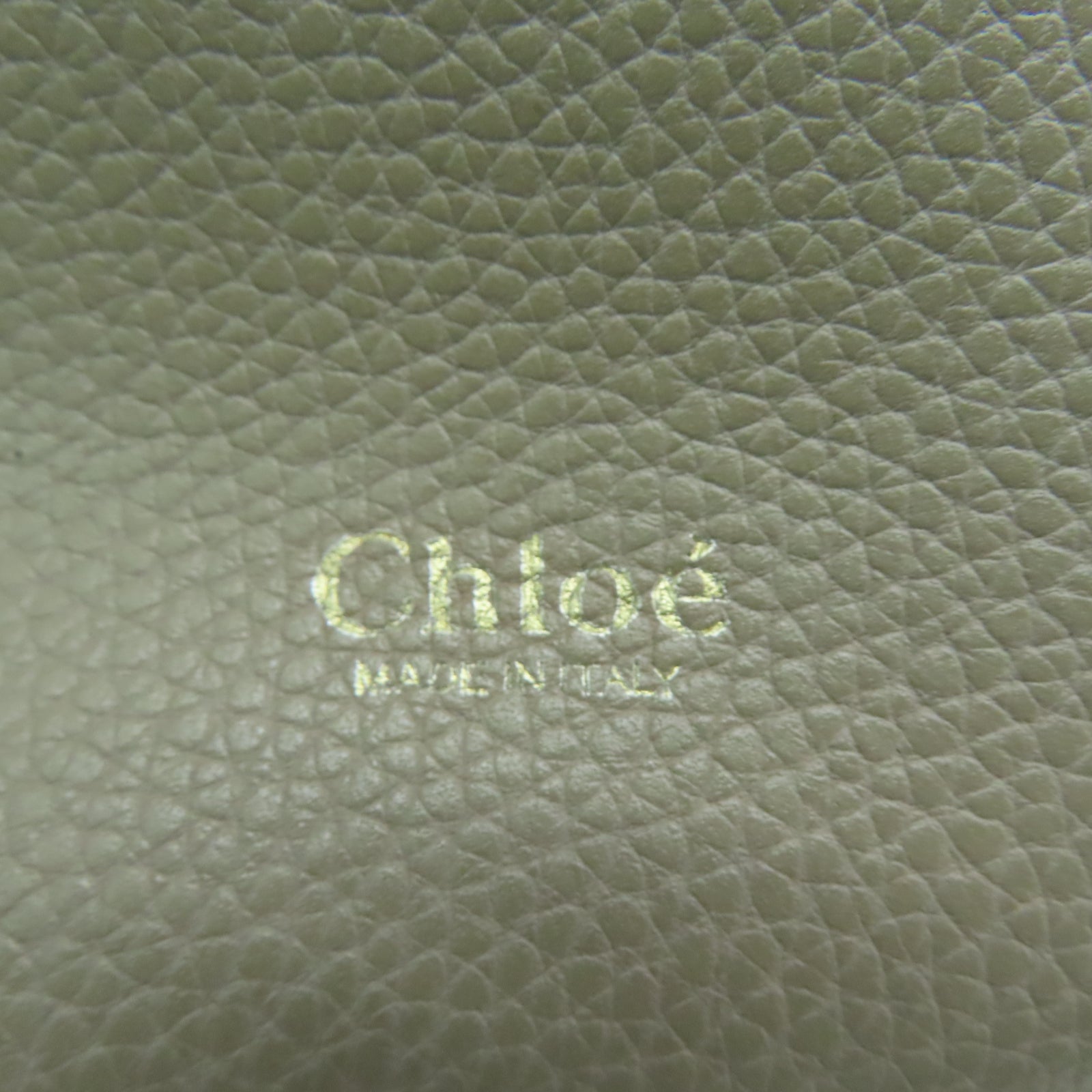 Chloe 牛皮皮革Shoulder Bag金扣肩背袋米色