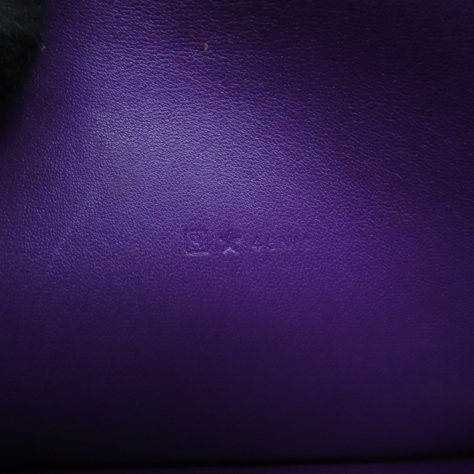 HERMES Togo Leather Dogon GM Silver Buckle Long Wallet Ultra Violet Purple