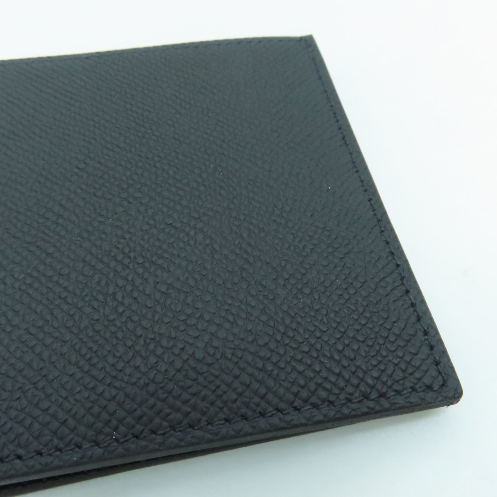 HERMES Epsom皮革Citizen Twill Compact Wallet錢包黑色
