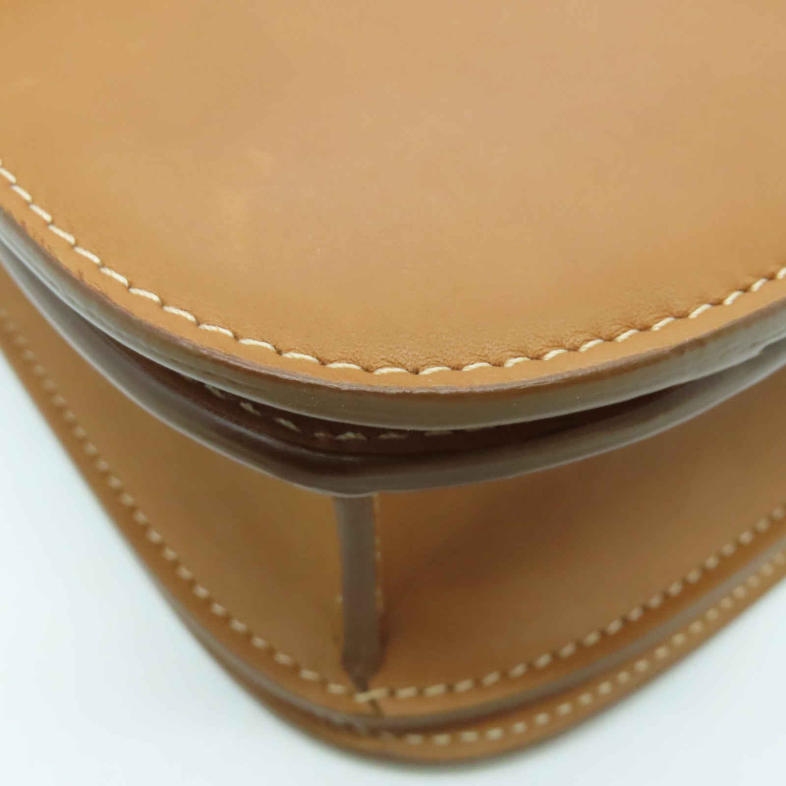 CELINE 牛皮皮革Classic Box金扣肩背袋棕色