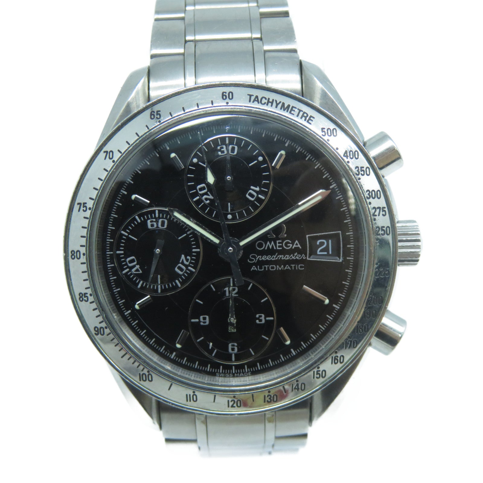 OMEGA Speedmaster不銹鋼自動機芯手錶黑色
