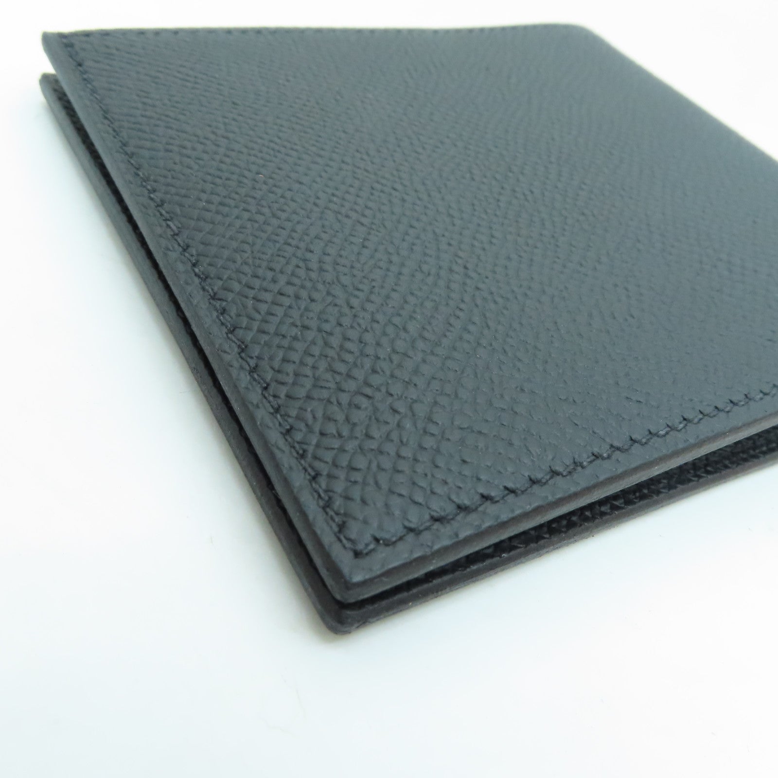 HERMES Epsom皮革Citizen Twill Compact Wallet錢包黑色