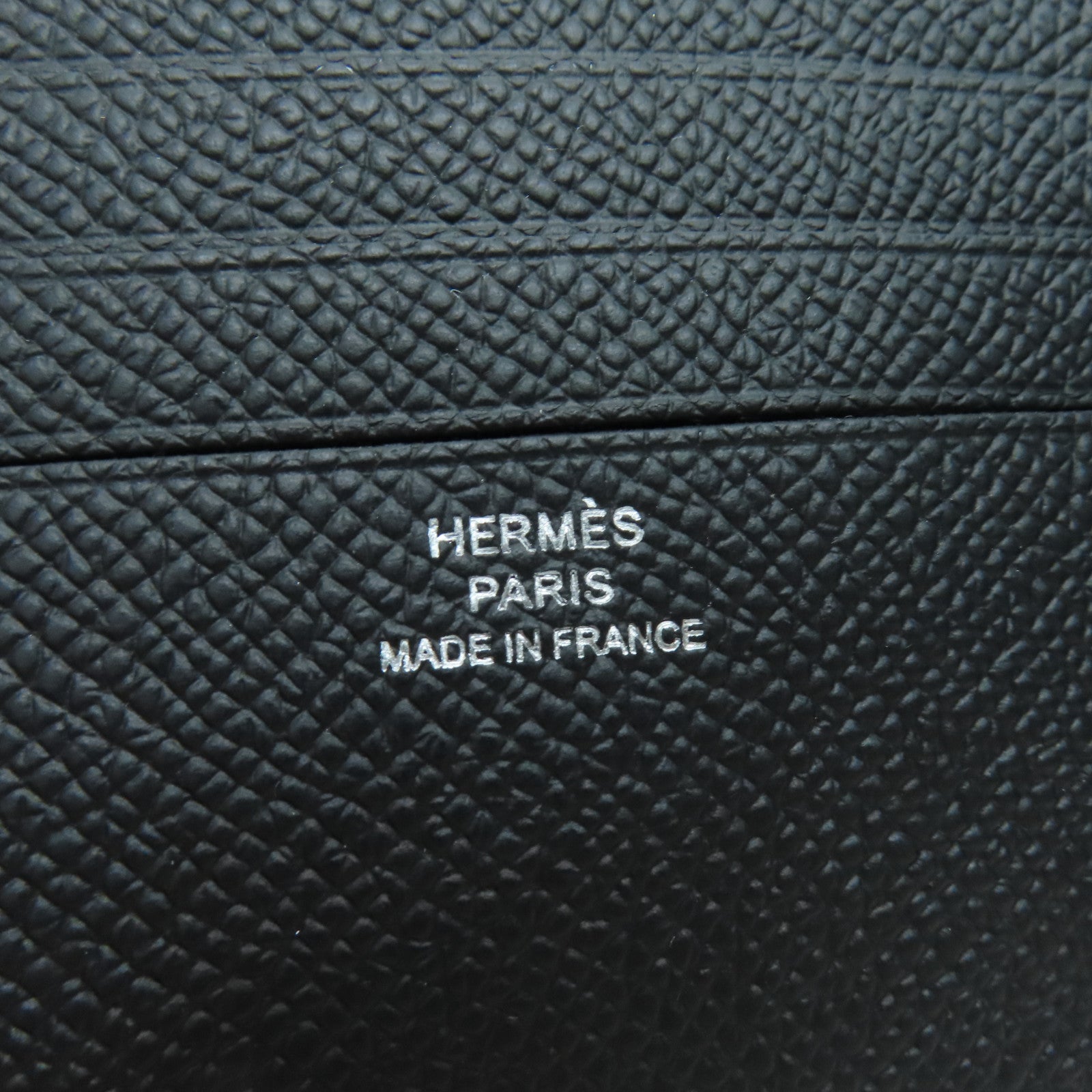 HERMES Epsom皮革Citizen Twill Compact Wallet錢包黑色