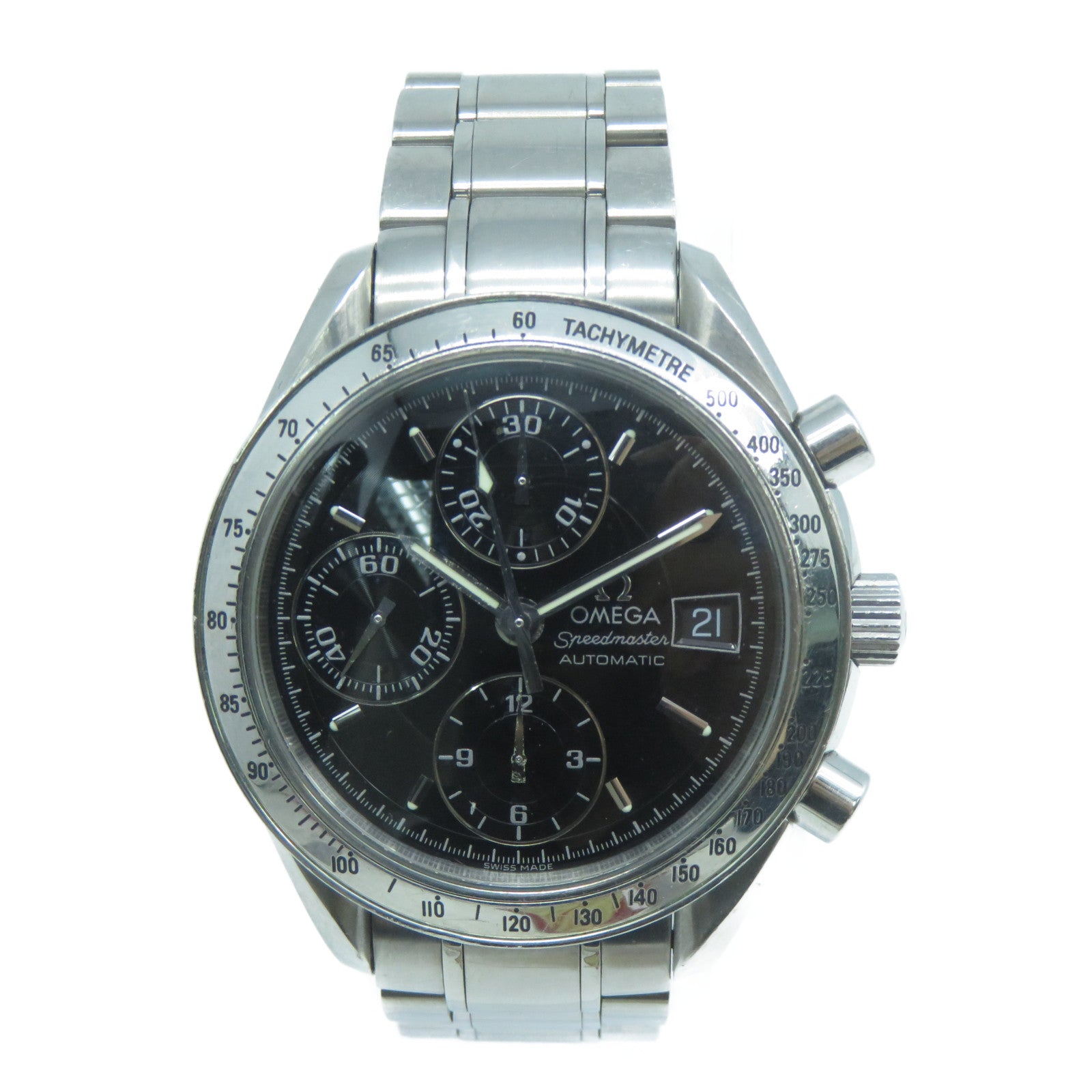 OMEGA Speedmaster不銹鋼自動機芯手錶黑色