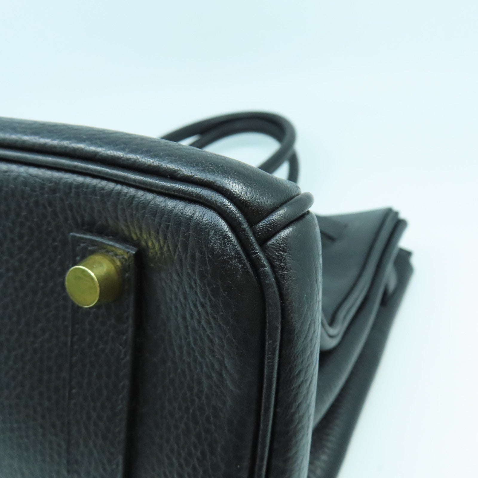 HERMES Ardennes皮革Birkin 35金扣手挽袋黑色