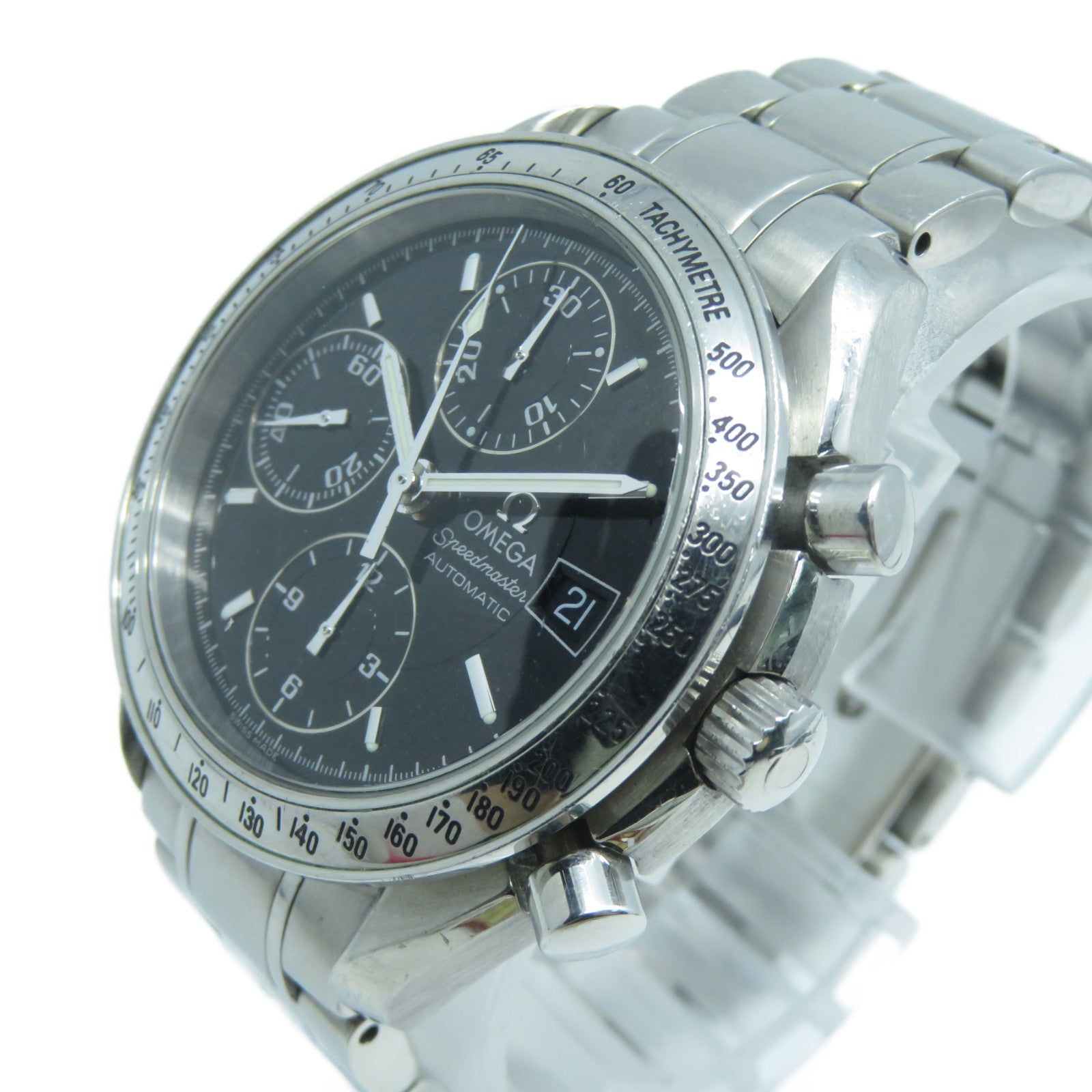 OMEGA Speedmaster不銹鋼自動機芯手錶黑色