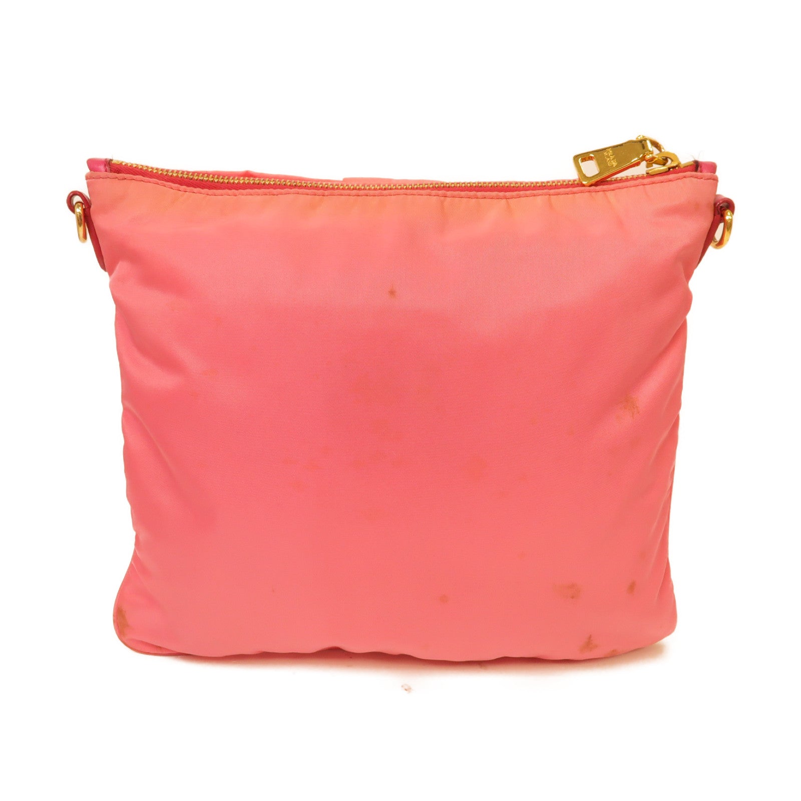 PRADA 尼龍Shoulder Bag金扣肩背袋粉紅色