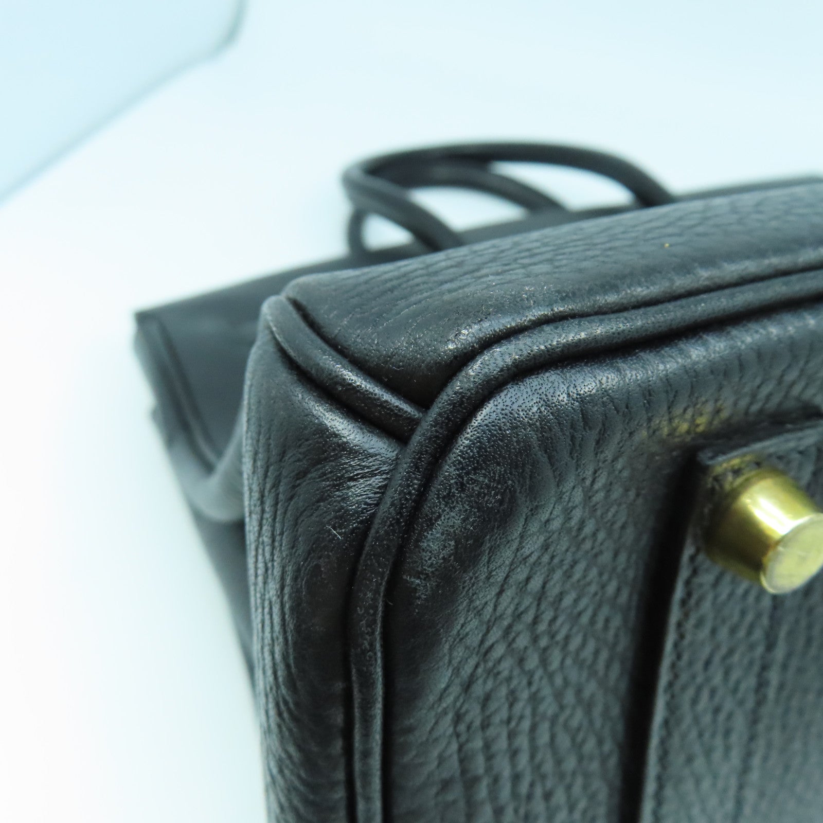 HERMES Ardennes皮革Birkin 35金扣手挽袋黑色