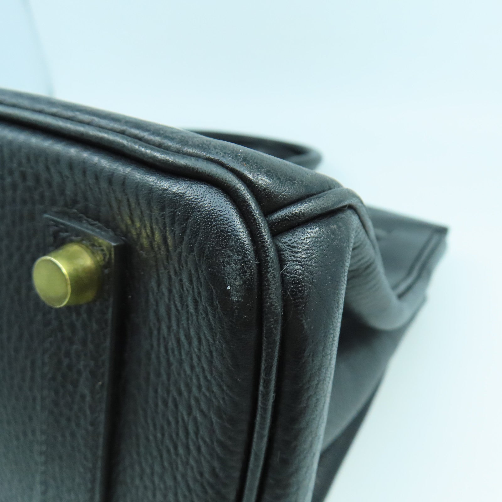 HERMES Ardennes皮革Birkin 35金扣手挽袋黑色
