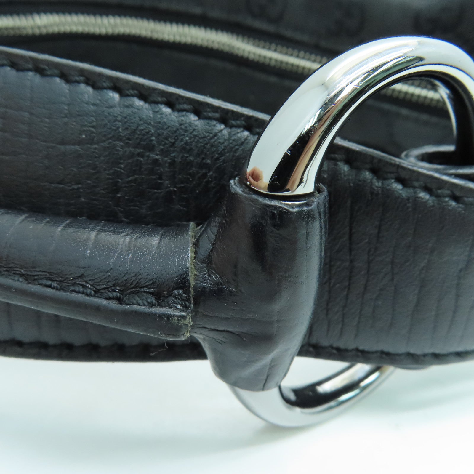 GUCCI 帆布Hand Bag手挽袋银扣黑色