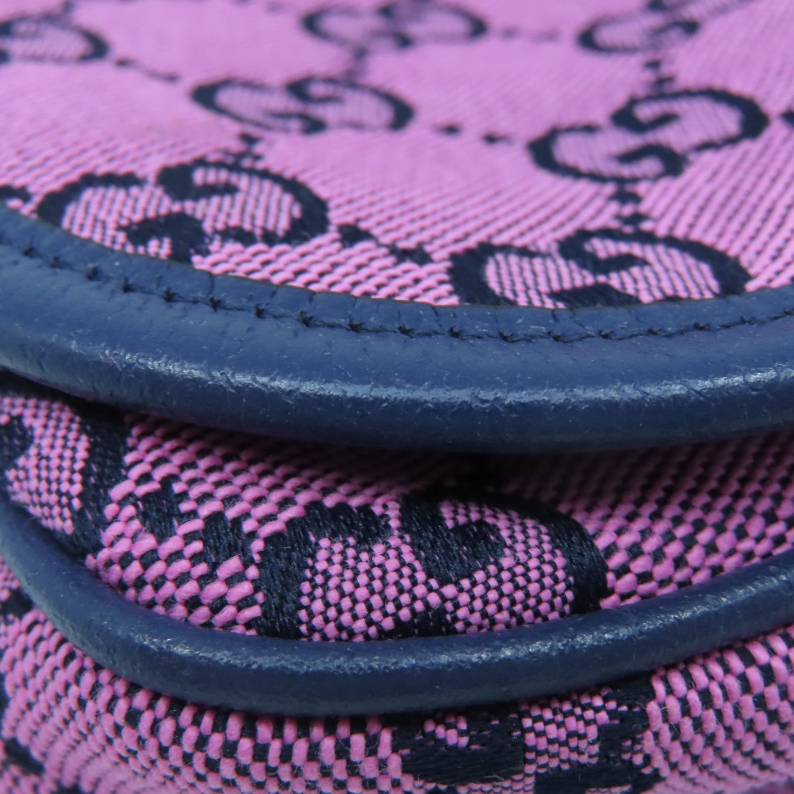 GUCCI 帆布Shoulder Bag銀扣肩背袋粉紅色