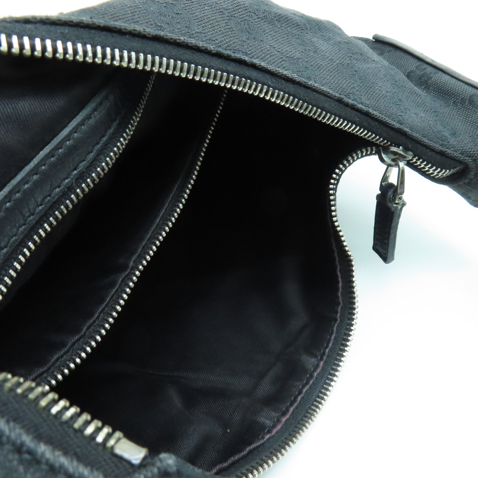 GUCCI 帆布Hand Bag手挽袋银扣黑色