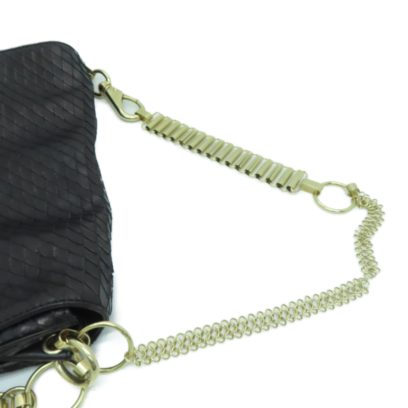 GIVENCHY 牛皮皮革Chain Shoulder Bag金扣肩背袋黑色