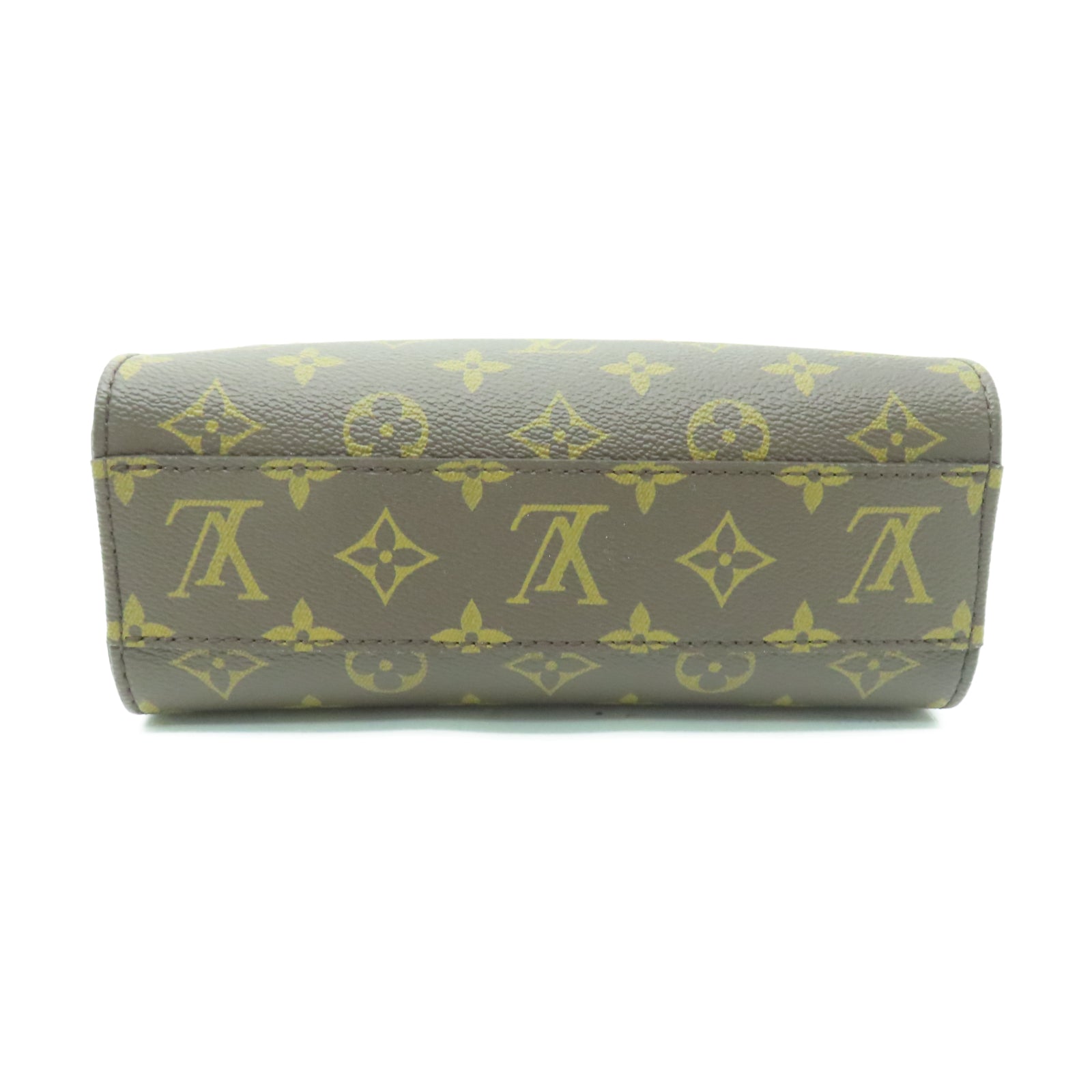 LOUIS VUITTON Monogram Sac Plat BB金扣手挽肩背兩用袋棕色