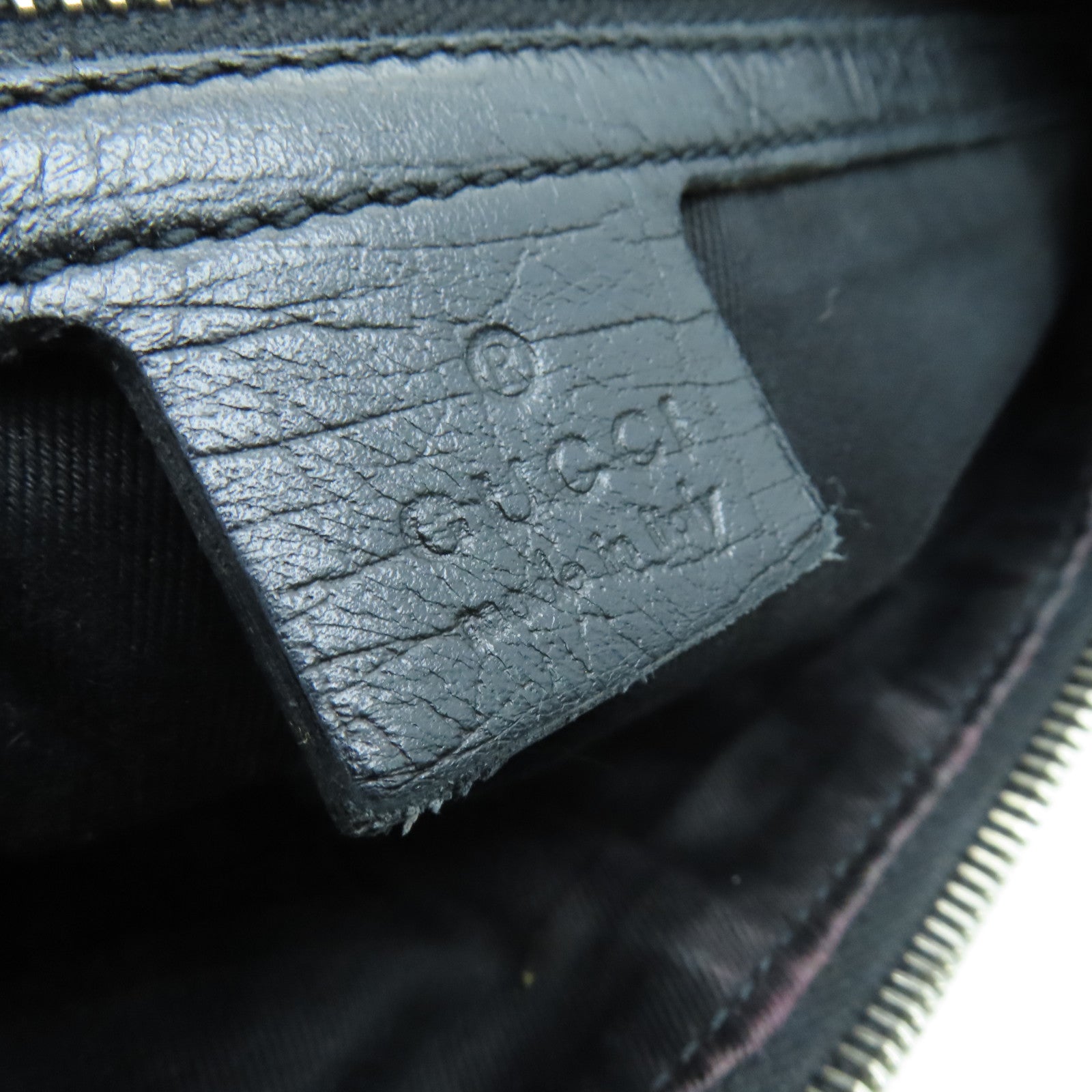 GUCCI 帆布Hand Bag手挽袋银扣黑色
