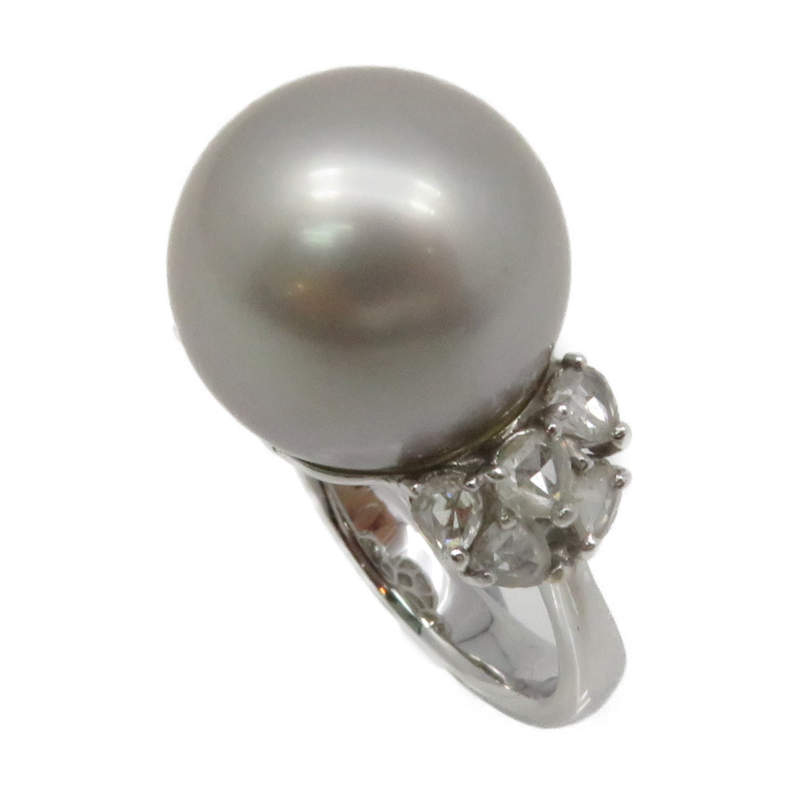 JEWELRY K18白金/珍珠Pearl Ring戒指US#6