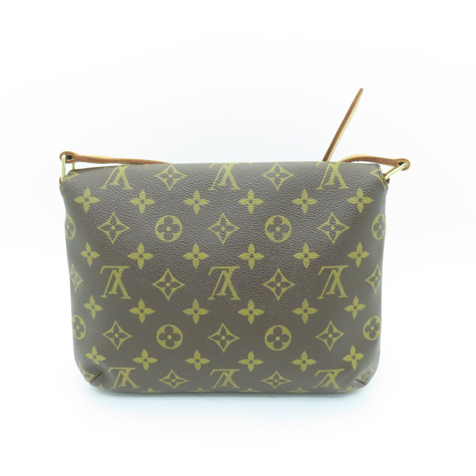 LOUIS VUITTON Monogram Musette Tango金扣肩背袋棕色