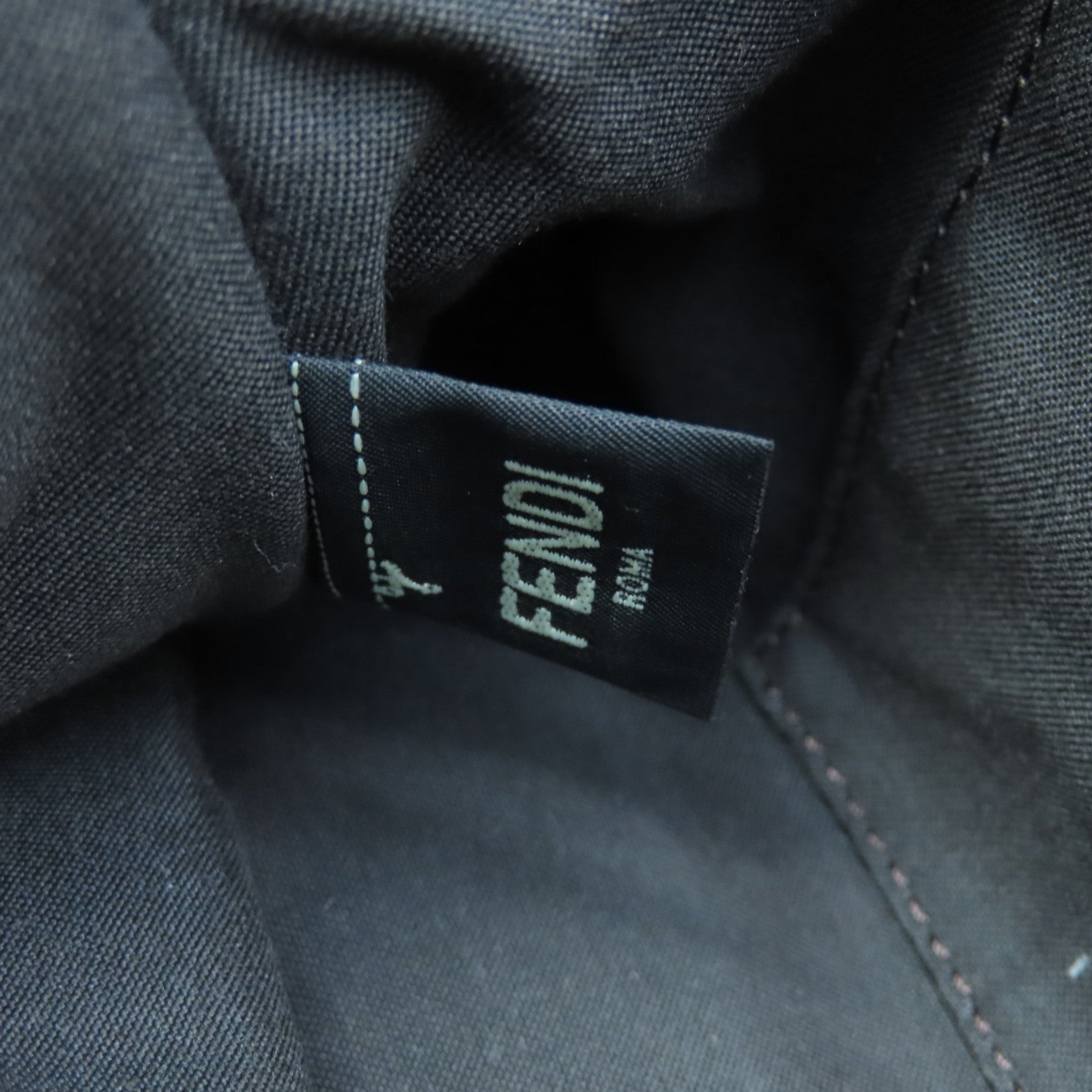FENDI 牛皮皮革By The Way銀扣手挽肩背兩用袋藍色/啡色