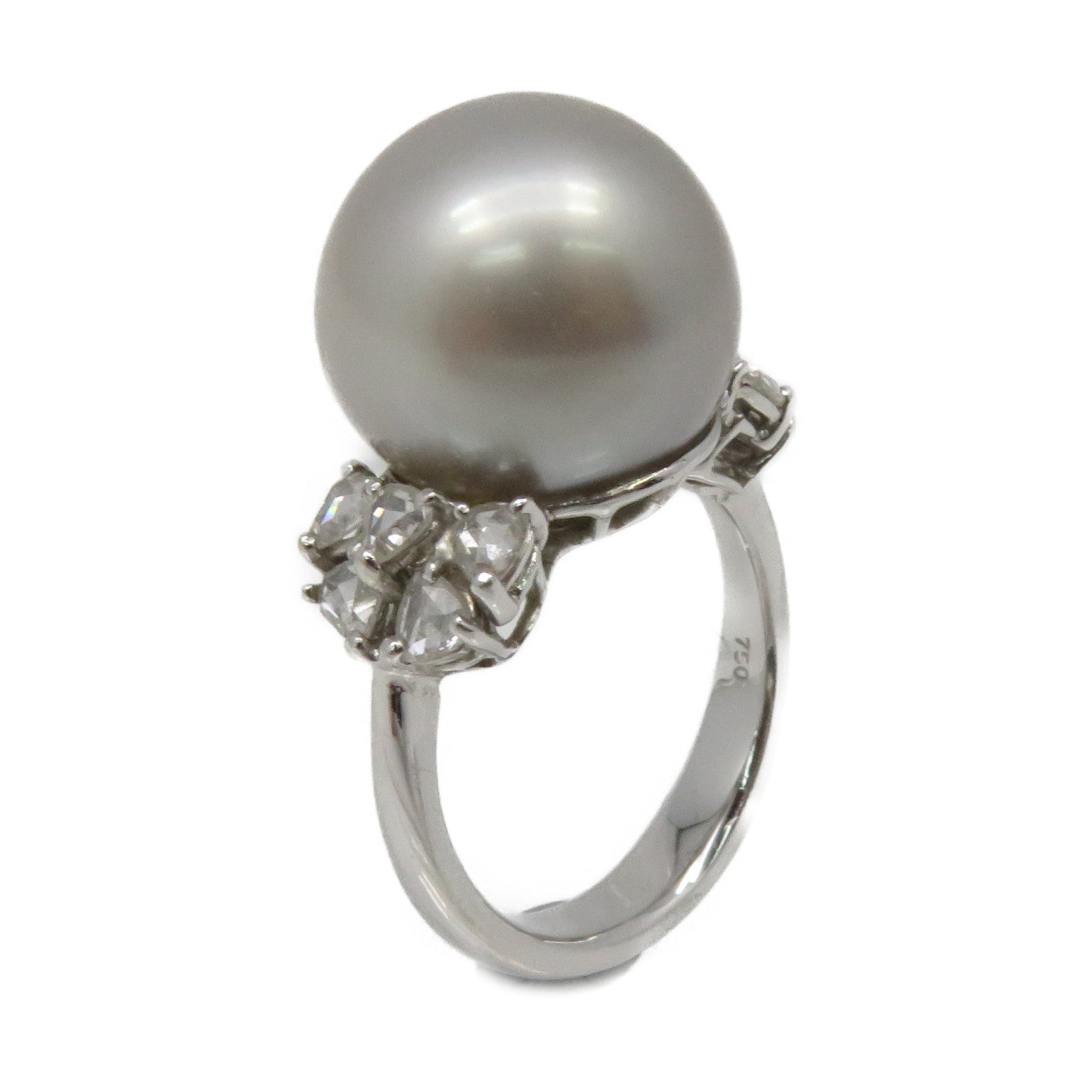 JEWELRY K18白金/珍珠Pearl Ring戒指US#6