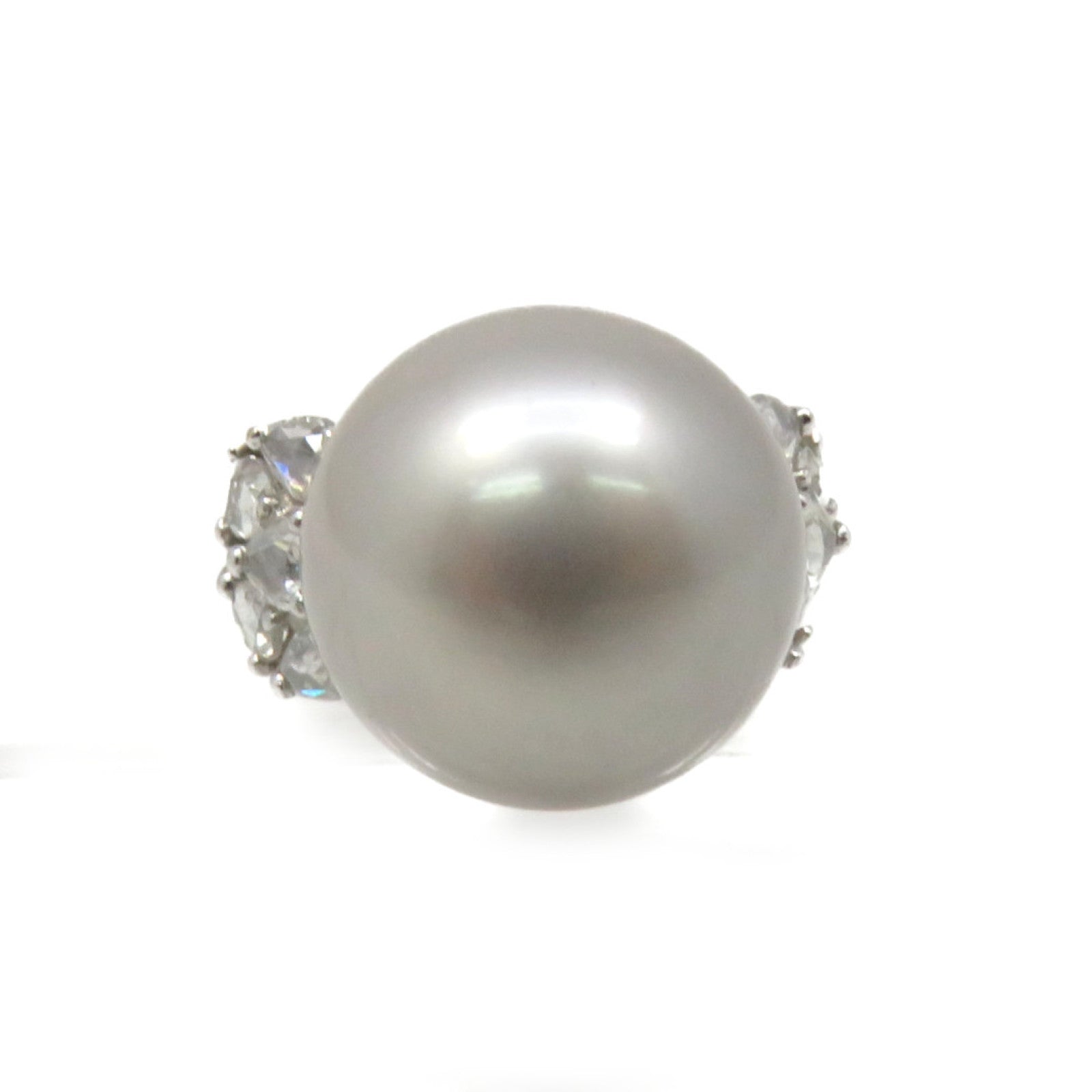 JEWELRY K18白金/珍珠Pearl Ring戒指US#6