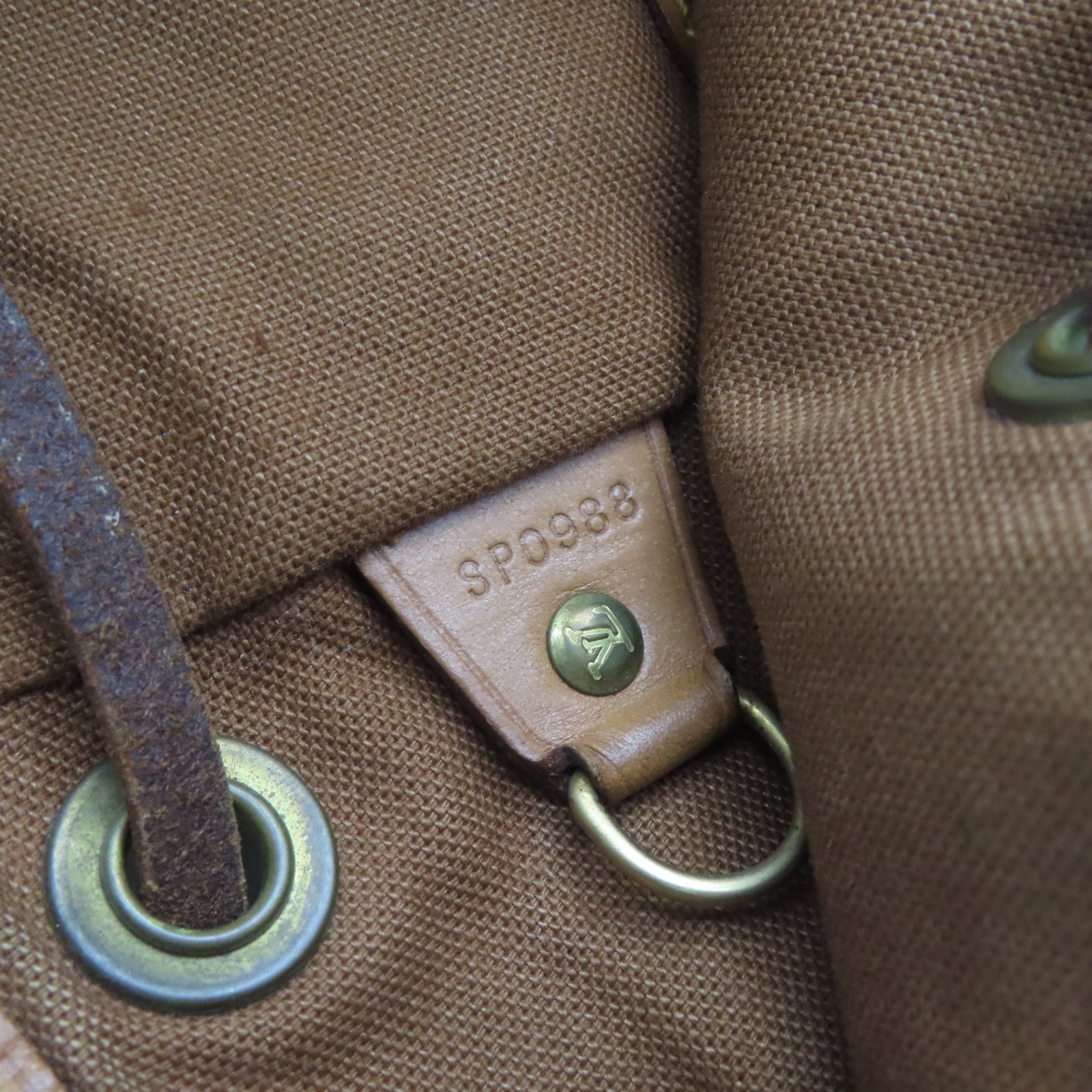 LOUIS VUITTON Monogram Montsouris MM金扣背包啡色