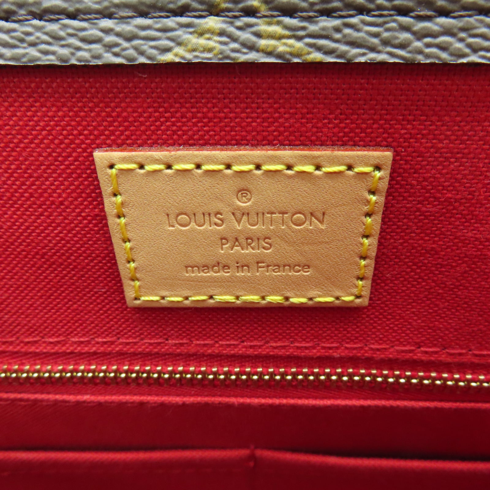 LOUIS VUITTON Monogram Sac Plat BB金扣手挽肩背兩用袋棕色
