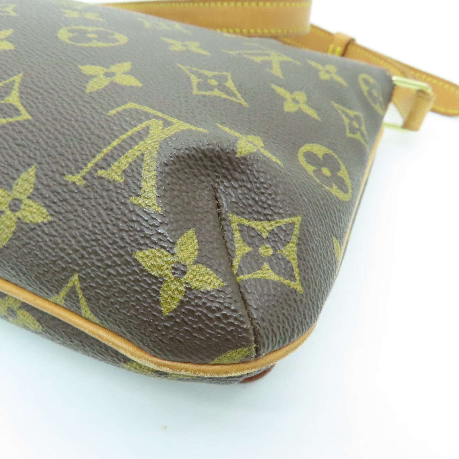 LOUIS VUITTON Monogram Musette Tango金扣肩背袋棕色