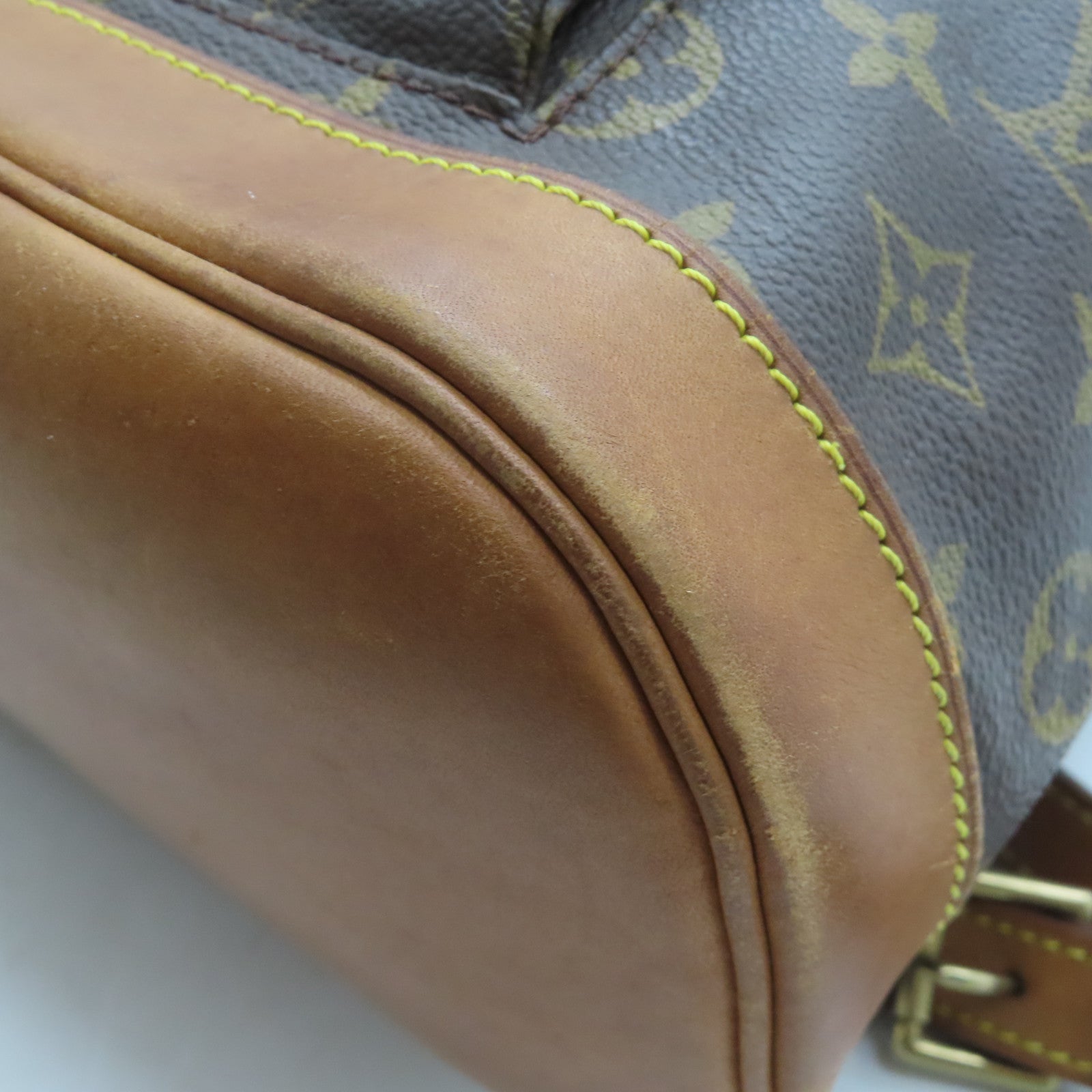 LOUIS VUITTON Monogram Montsouris MM金扣背包啡色