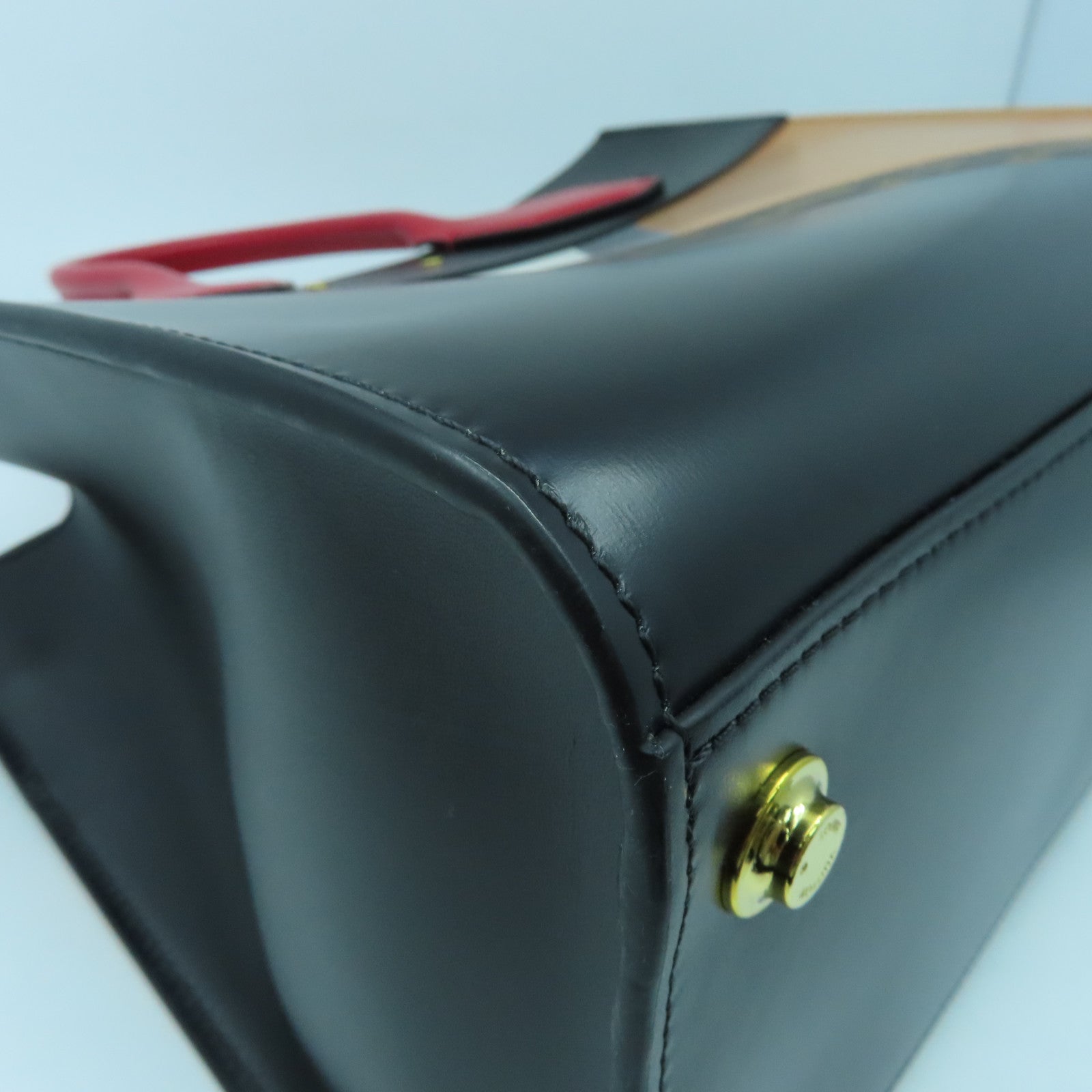 LOUIS VUITTON 【激減優惠】牛皮皮革City Steamer MM金扣手挽肩背兩用袋黑色/紅色/橙色