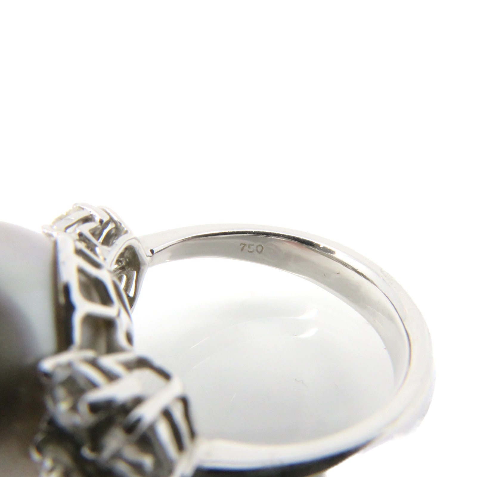 JEWELRY K18白金/珍珠Pearl Ring戒指US#6