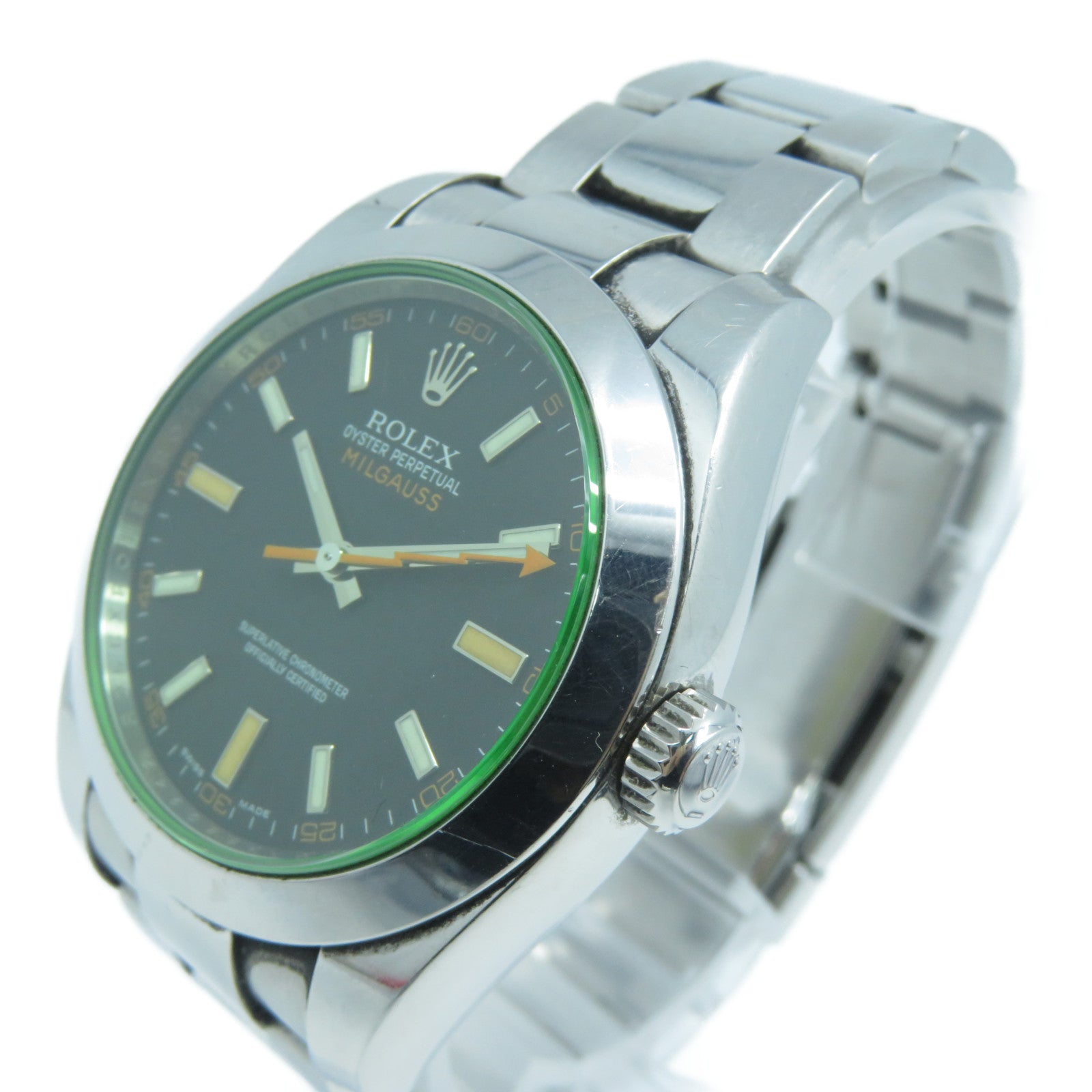 ROLEX Milgauss不銹鋼自動機芯手錶黑色