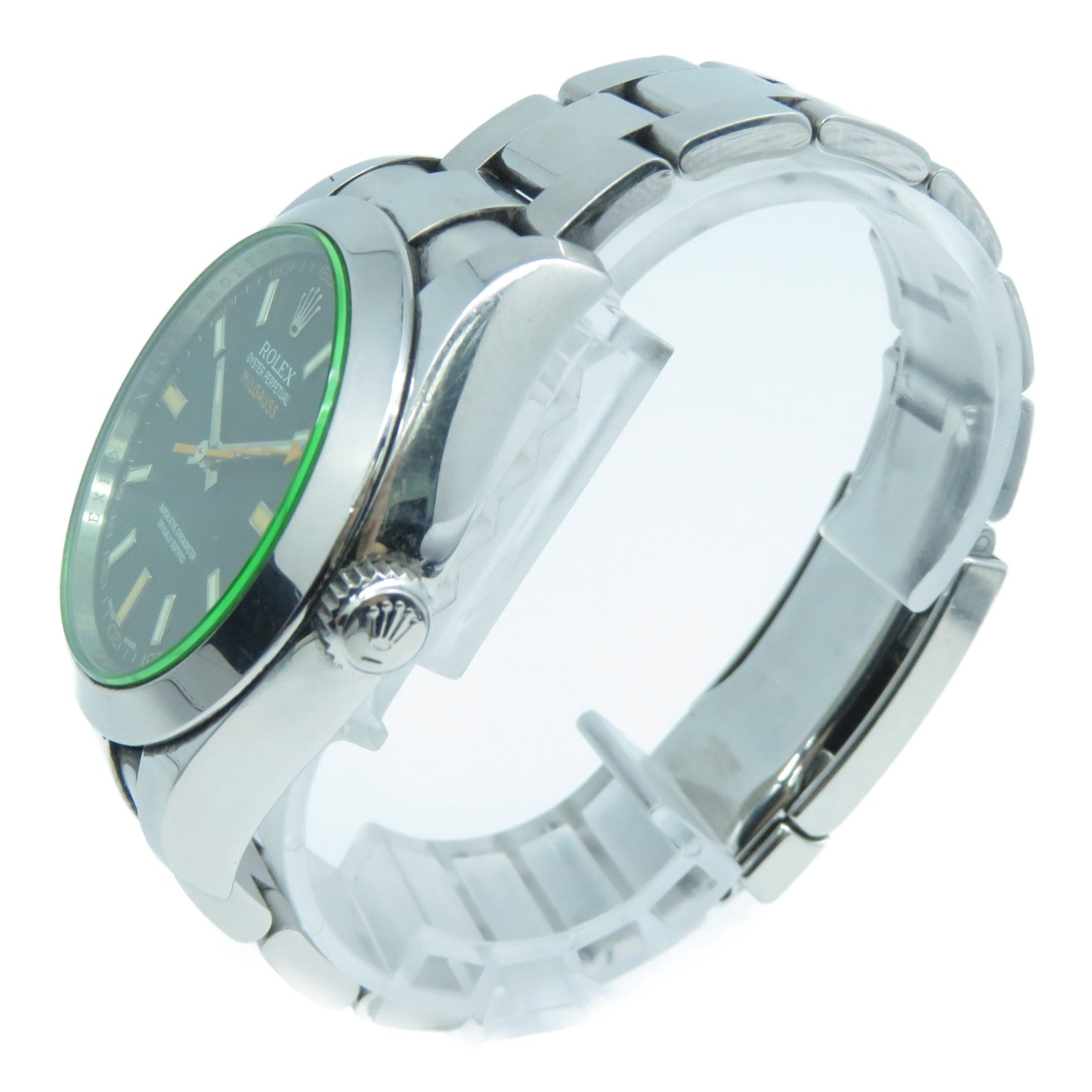 ROLEX Milgauss不銹鋼自動機芯手錶黑色