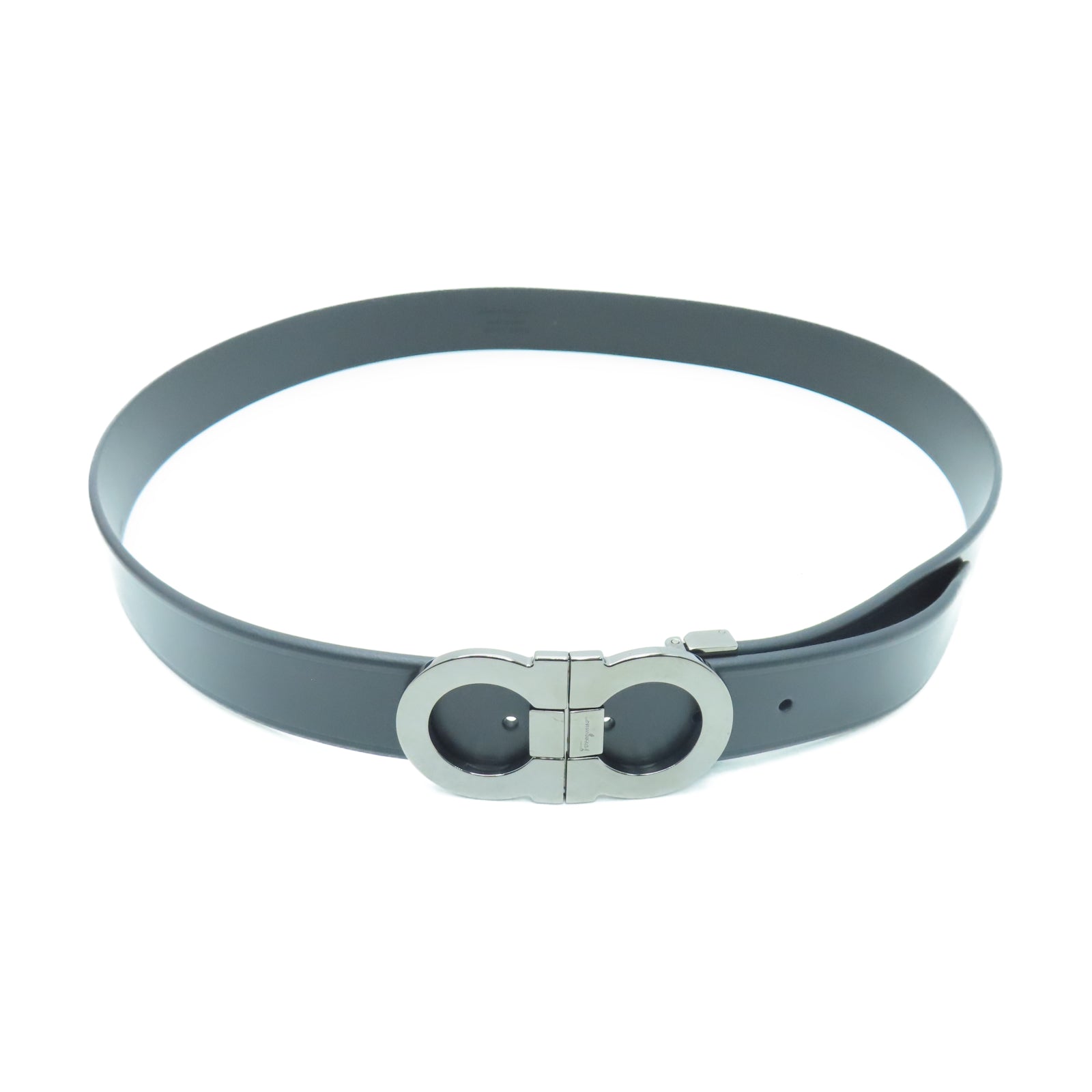 Salvatore Ferragamo 牛皮皮革Belt 110cm皮帶黑色